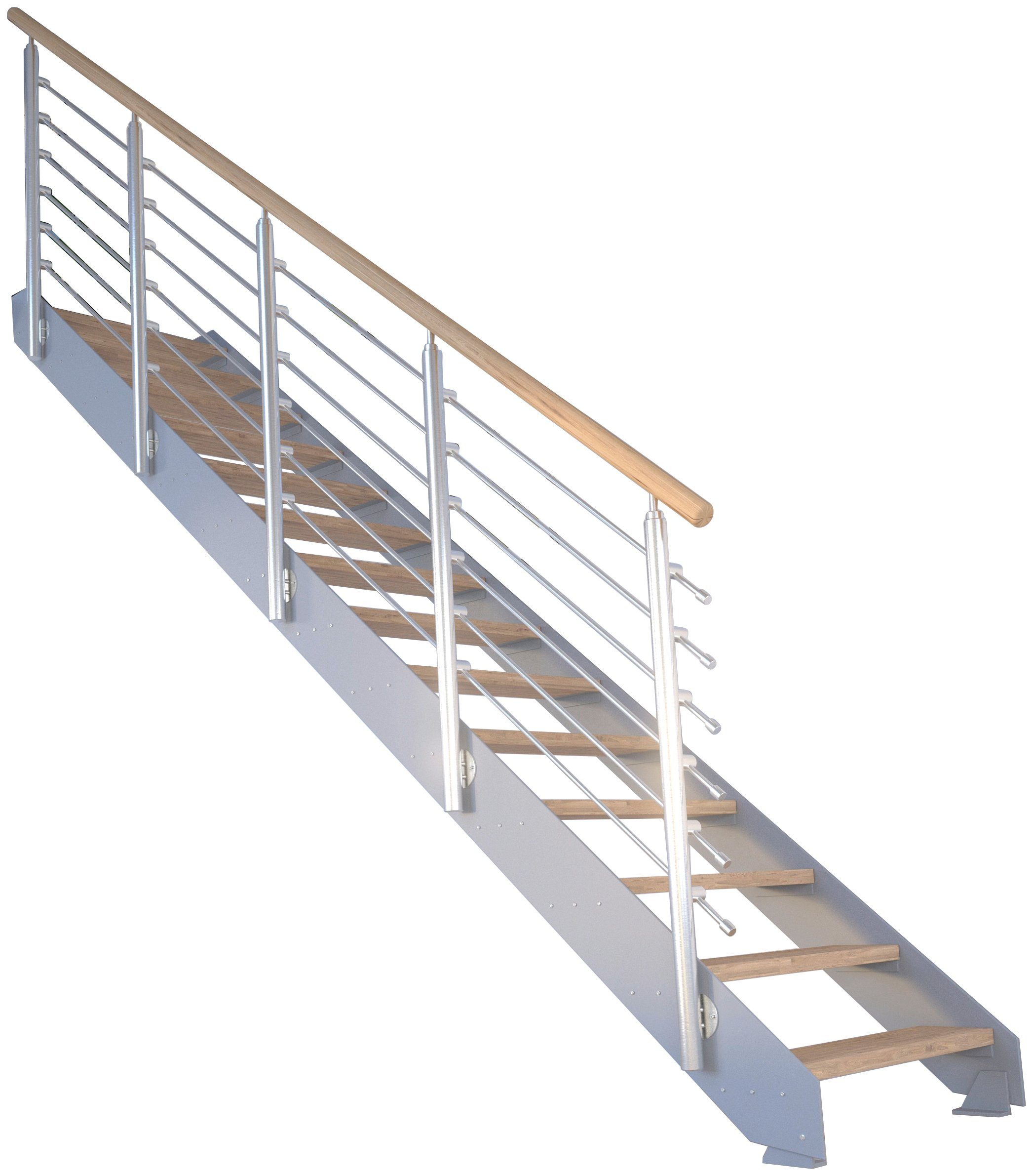 Systemtreppe Kos, Geteilte Starwood Stufen offen, Design,