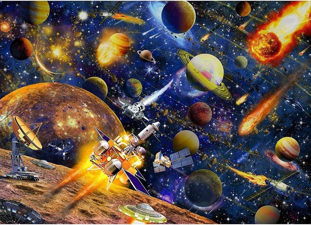 Huadada Puzzle SolarGalaxy 1000 Teile Puzzle Erw. 70x50cm, 1000 Puzzleteile günstig online kaufen