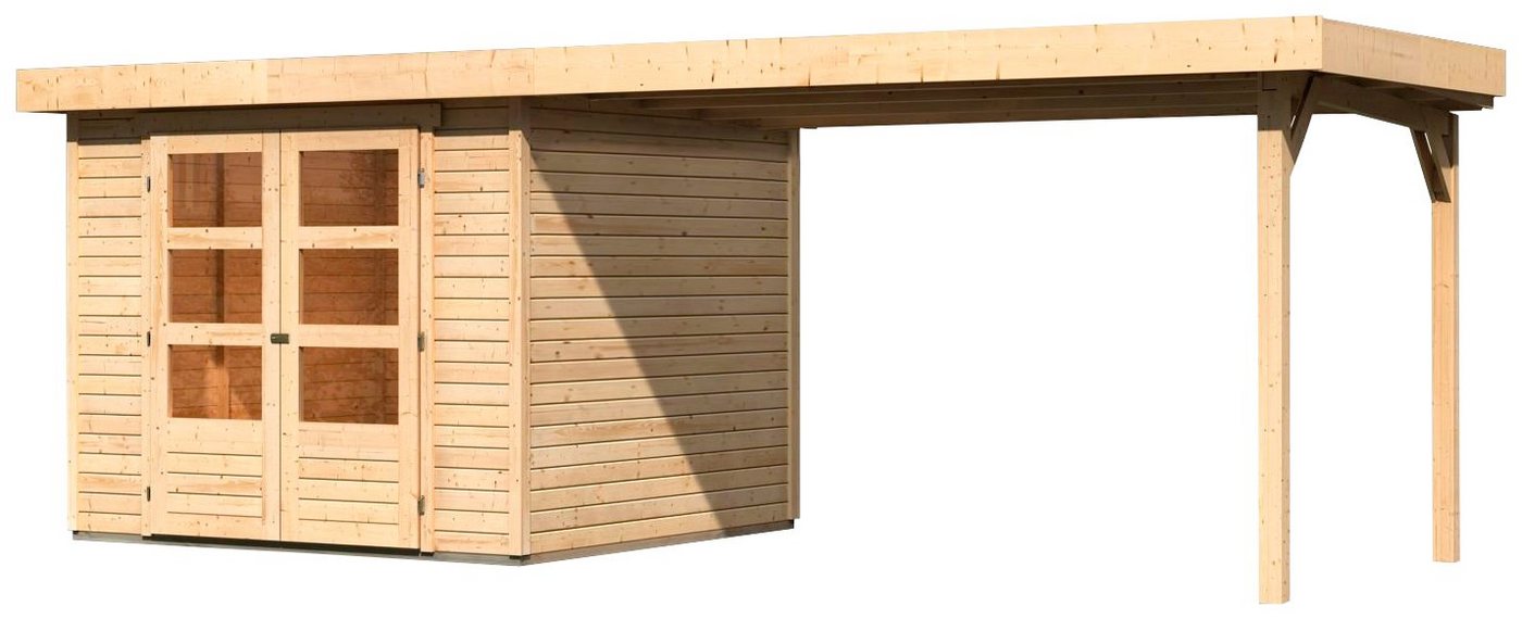 Thumbnail - Karibu Gartenhaus Arnis 3,5, BxT: 266x262 cm, (Set), mit Anbaudach 2,80 cm Breite