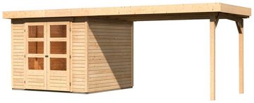 Karibu Gartenhaus Arnis 3,5, BxT: 266x262 cm, (Set), mit Anbaudach 2,80 cm Breite