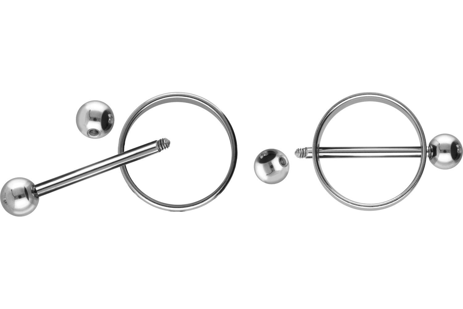 PIERCINGLINE Brustwarzenpiercing Chirurgenstahl Nippelring (Barbells, 1-tlg günstig online kaufen