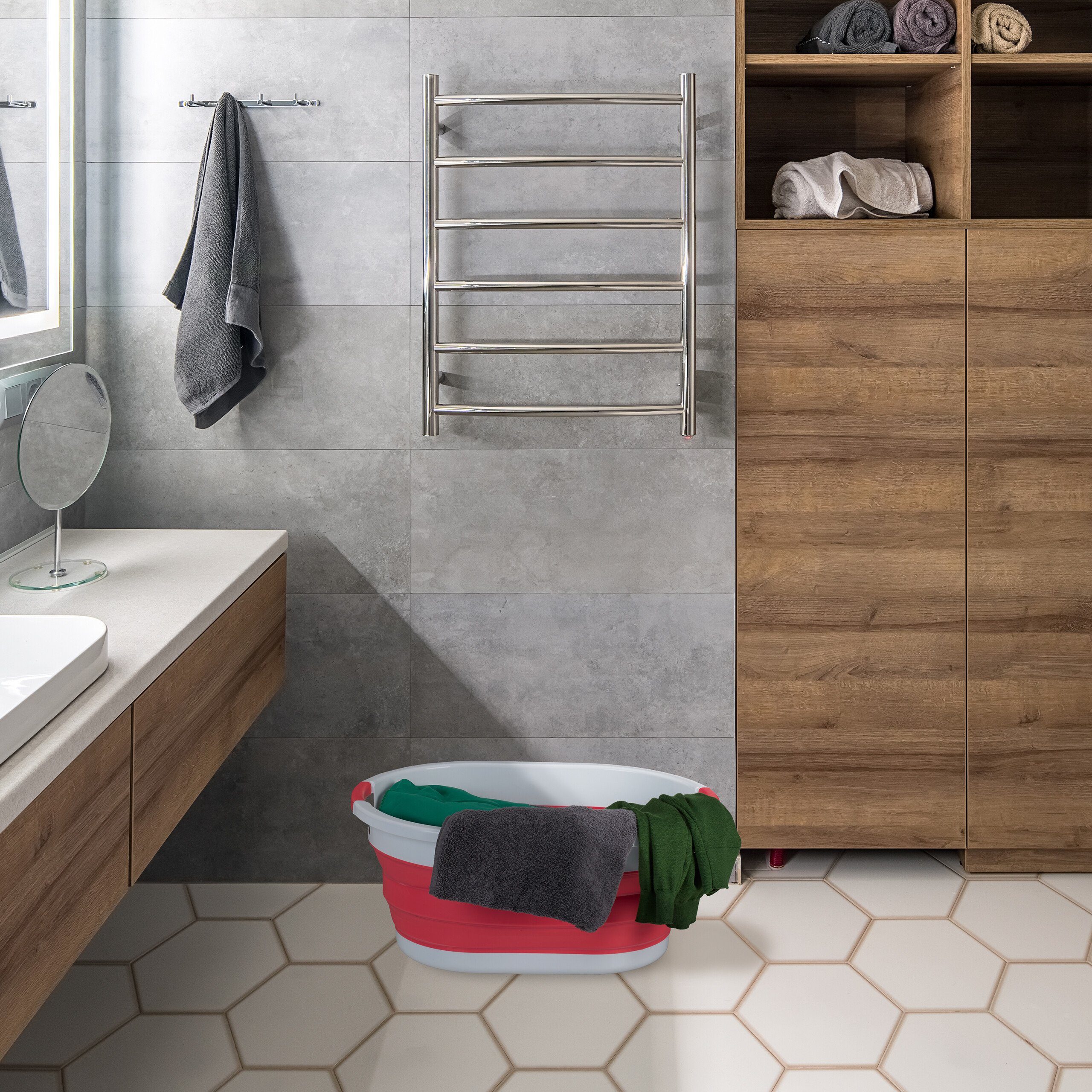 relaxdays Wäschekorb Faltbarer Wäschekorb 36 Liter günstig online kaufen