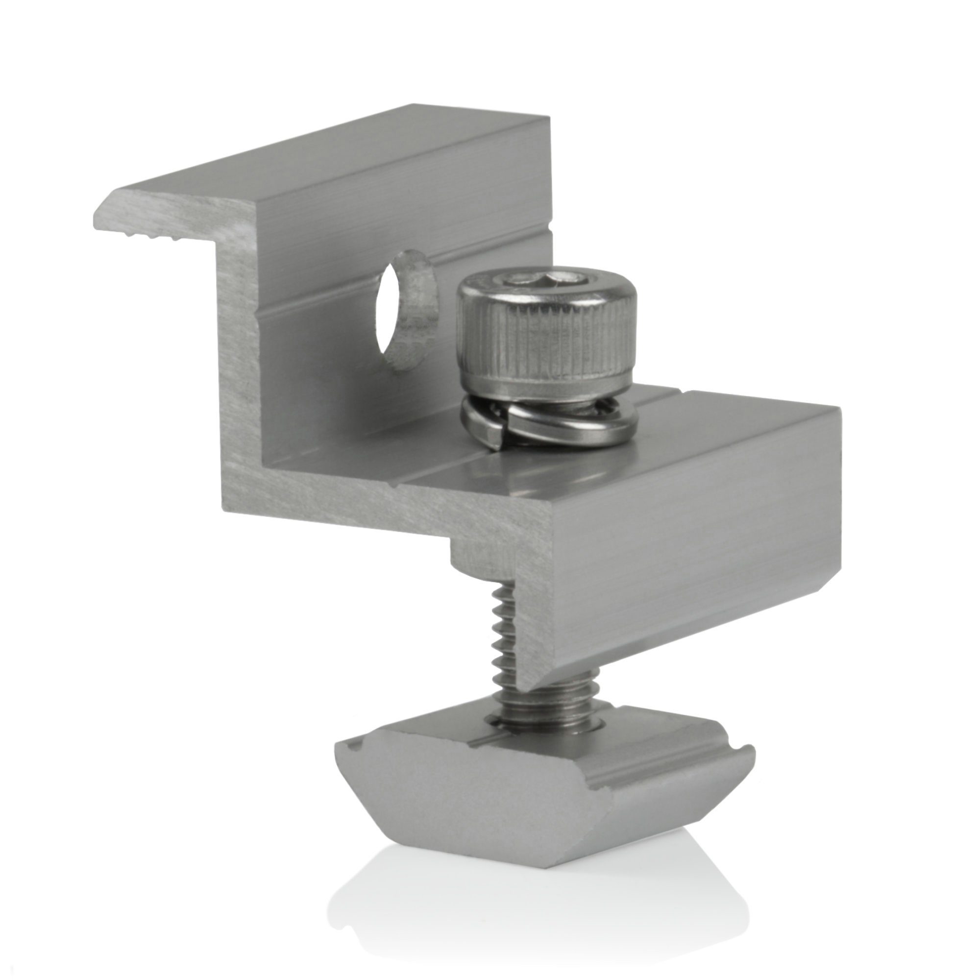 Zelsius Solarmodul-Halterung Zelsius Universal Aluminium Endklemme für Solarpanele, Solarmodul Verb, (1-tlg)