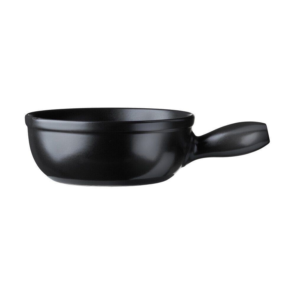 Spring Geschirr-Set Caquelon 24 cm Eco schwarz, Feuerfeste Keramik, 2l, Keramik, schwarz