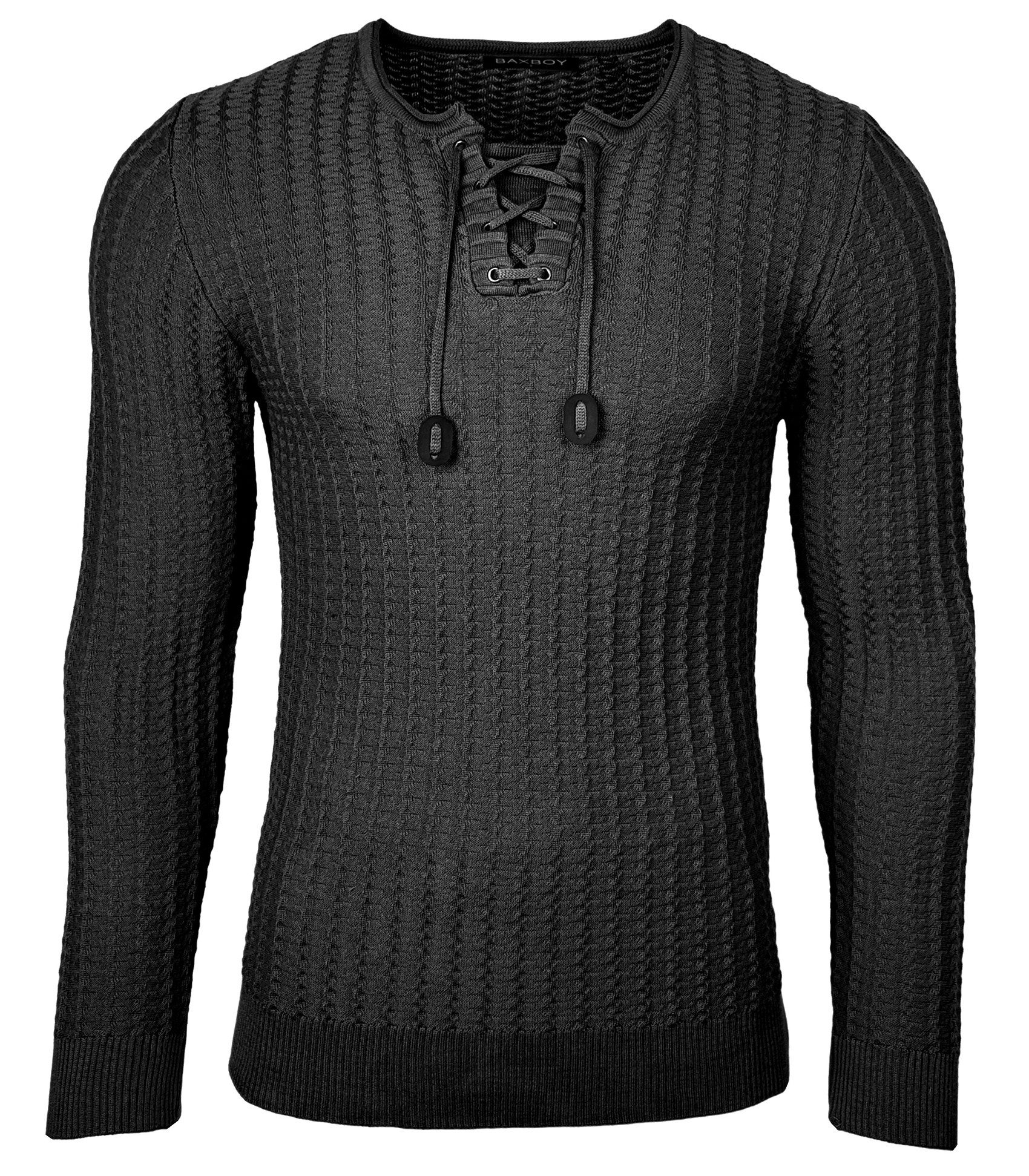 Baxboy Strickpullover BAXBOY Herren stylischer Rundhals Männer Strick-Pullo günstig online kaufen