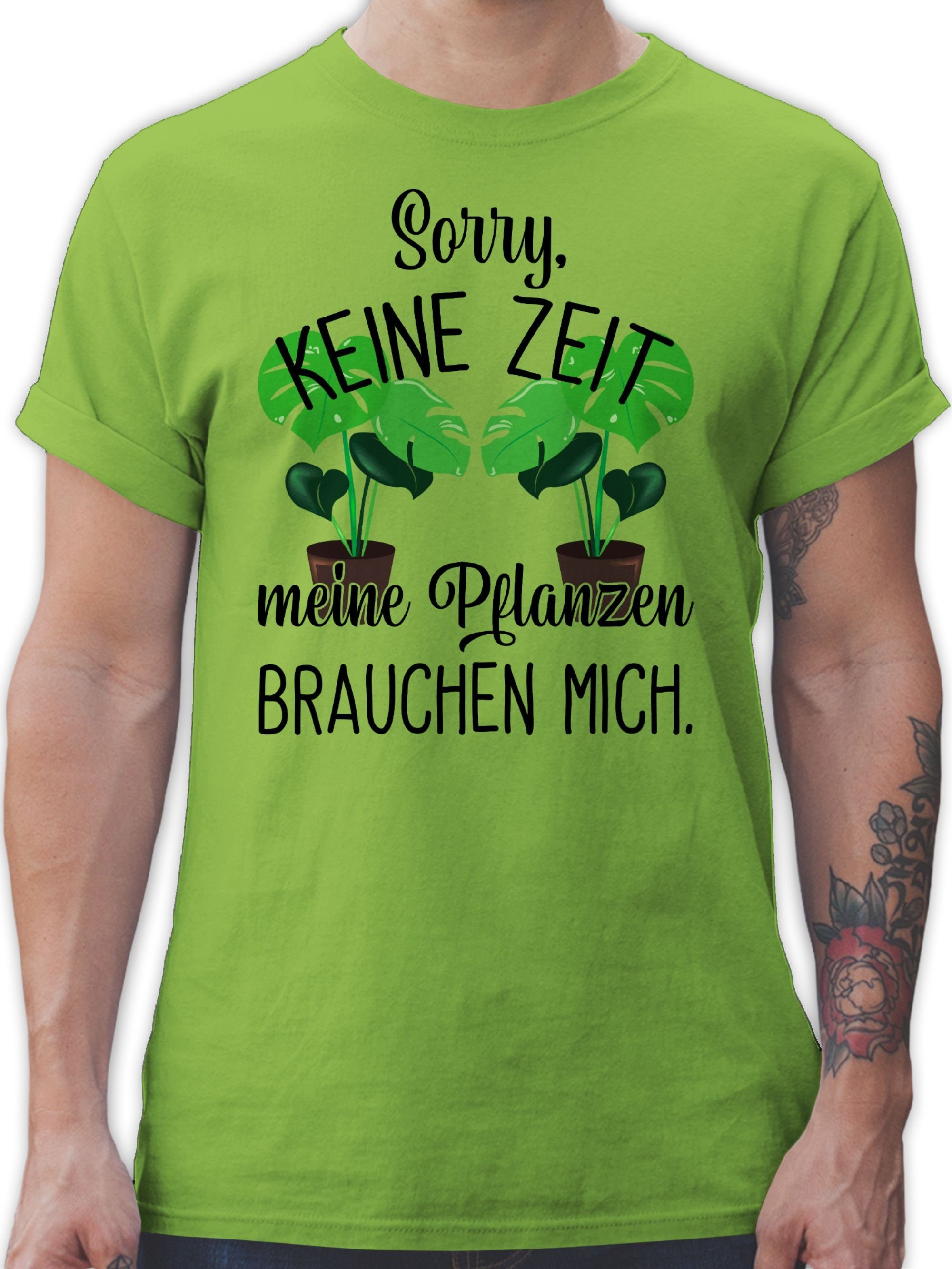 Übersee-Parallelimport von Originalprodukten Shirtracer T-Shirt Keine Zeit meine brauchen Hellgrün Pflanzen 3 Outfit Hobby mich