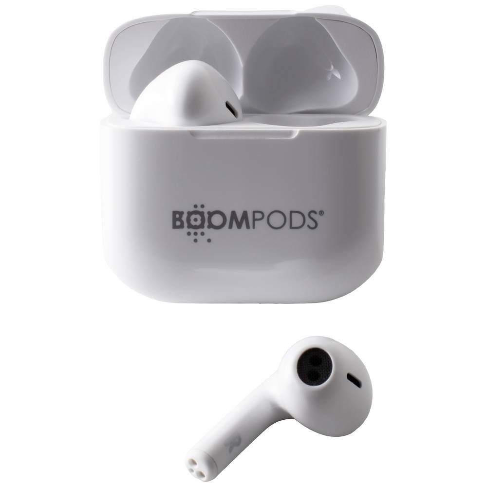 Boompods In Ear Kopfhörer BCOWHT Kopfhörer (Headset, Klang-Personalisierung, Lautstärkeregelung)