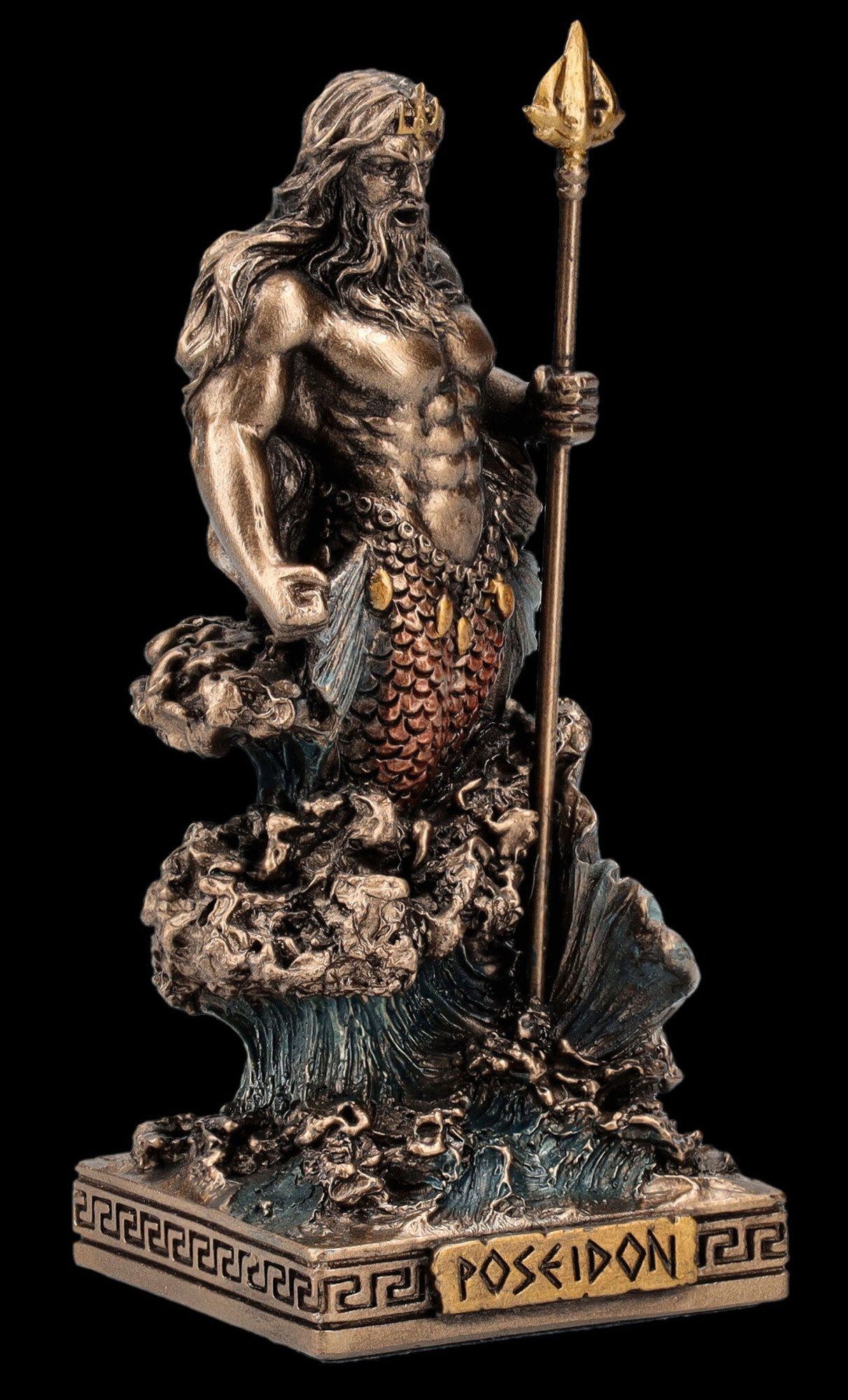 Figuren Shop GmbH Dekofigur Poseidon Figur – Griechische Gott Statue Veronese Studio 9cm Dekofigur