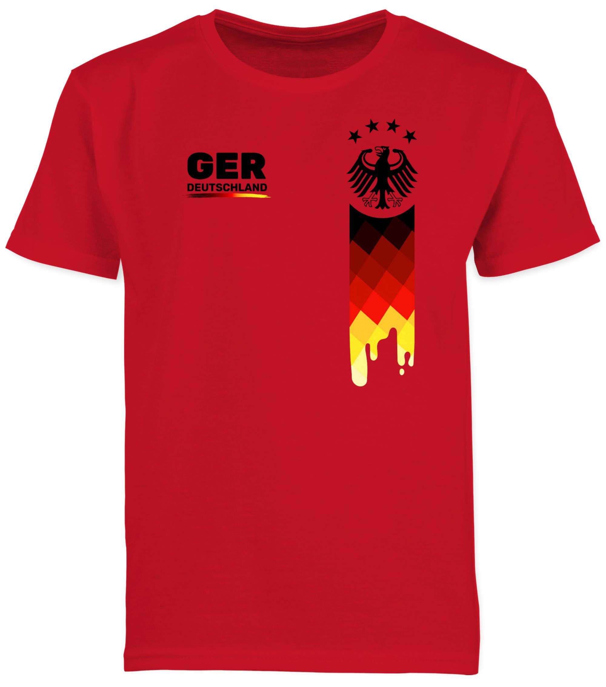 T-Shirt Deutschland Trikot, GER Fanartikel mit Deutschland Flagge