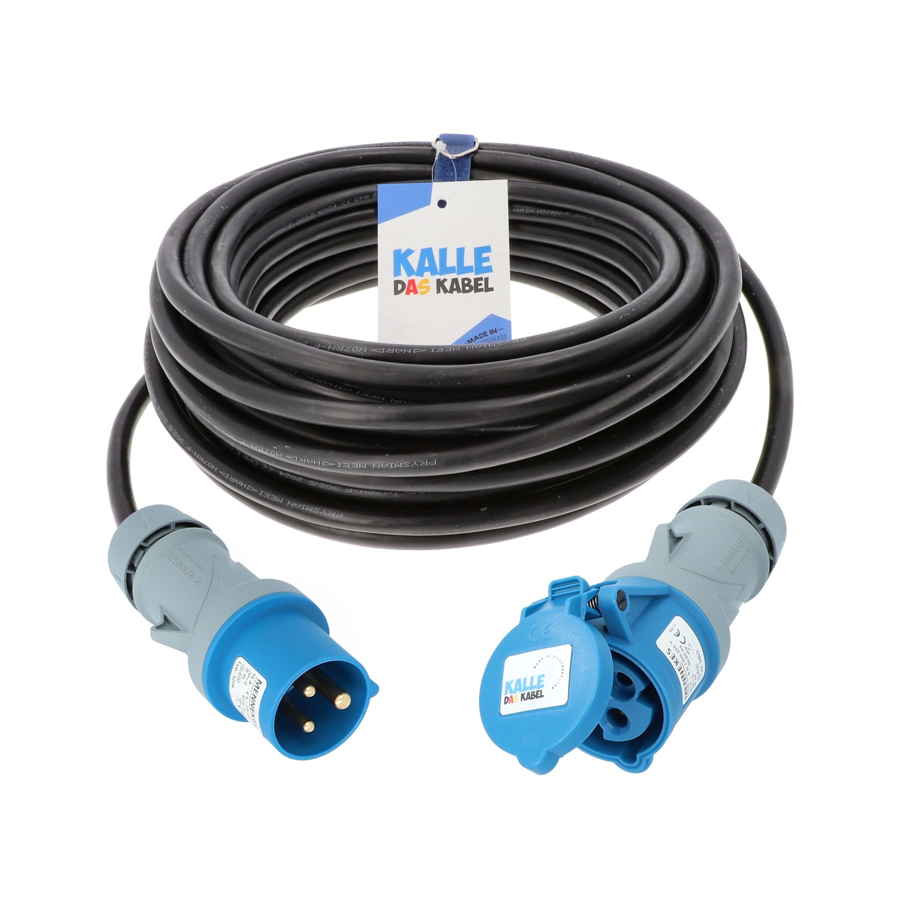 KALLE DAS KABEL Kalle Verlängerungskabel CEE 230V 16A 1,5mm² IP44 5 Meter Verlängerungskabel, CEE, CEE (500 cm)