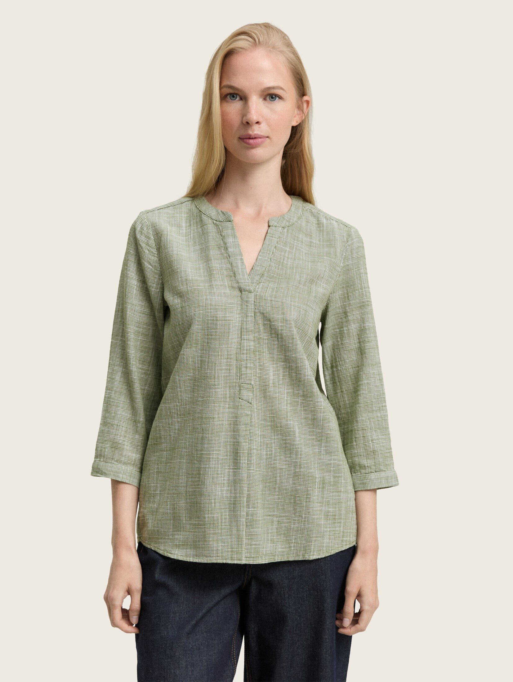 Langarmbluse Bluse aus Baumwolle