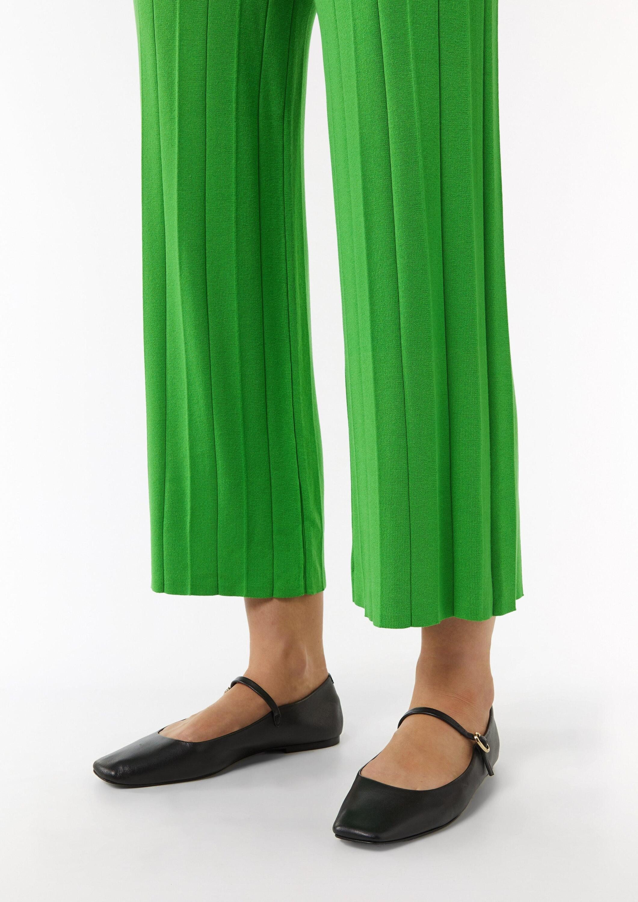 comma Culotte Hose Culotte mit Rippstruktur