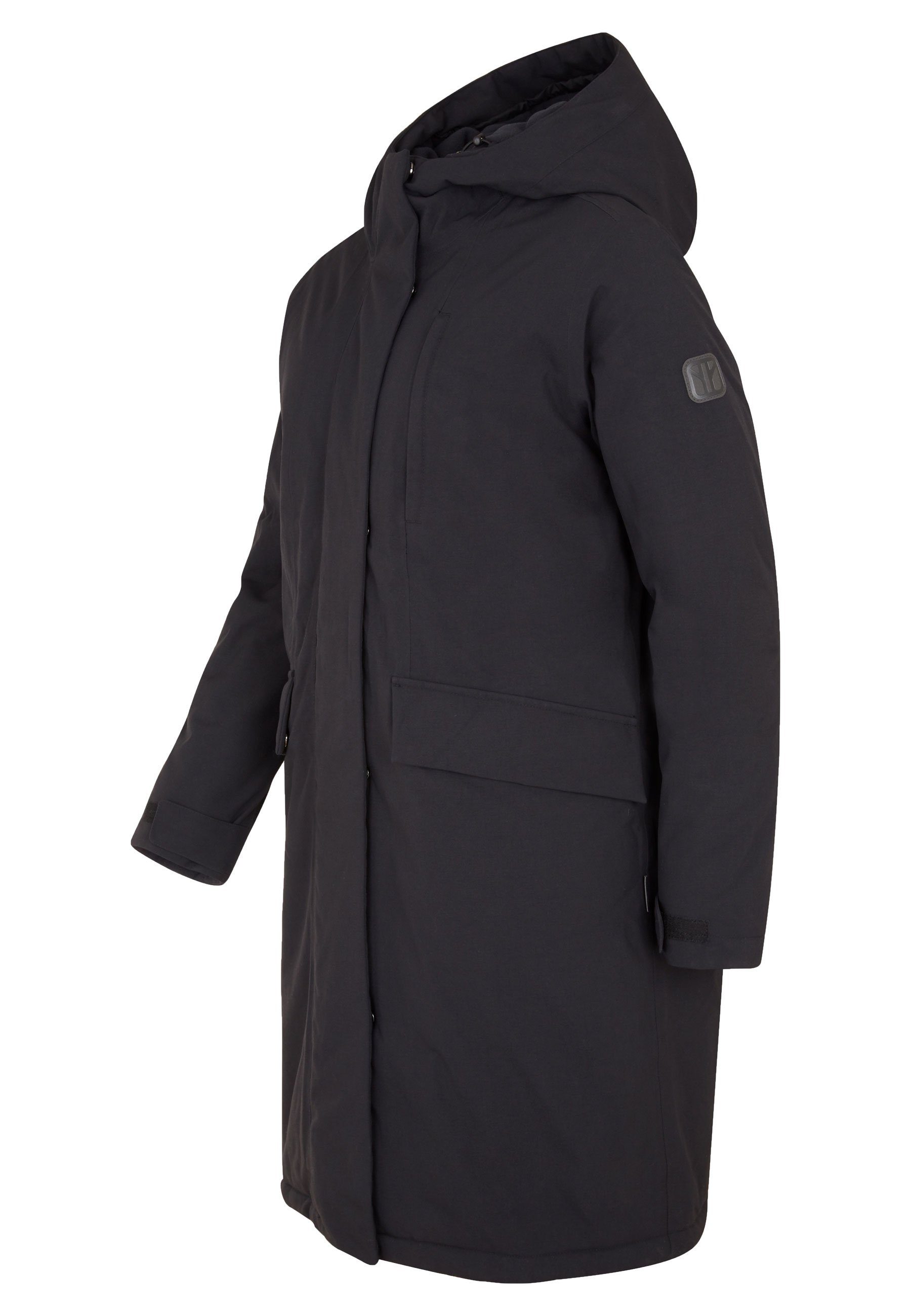 Mantel wasserdicht Berlin black Look Elkline Oversize halblanger Winterjacke