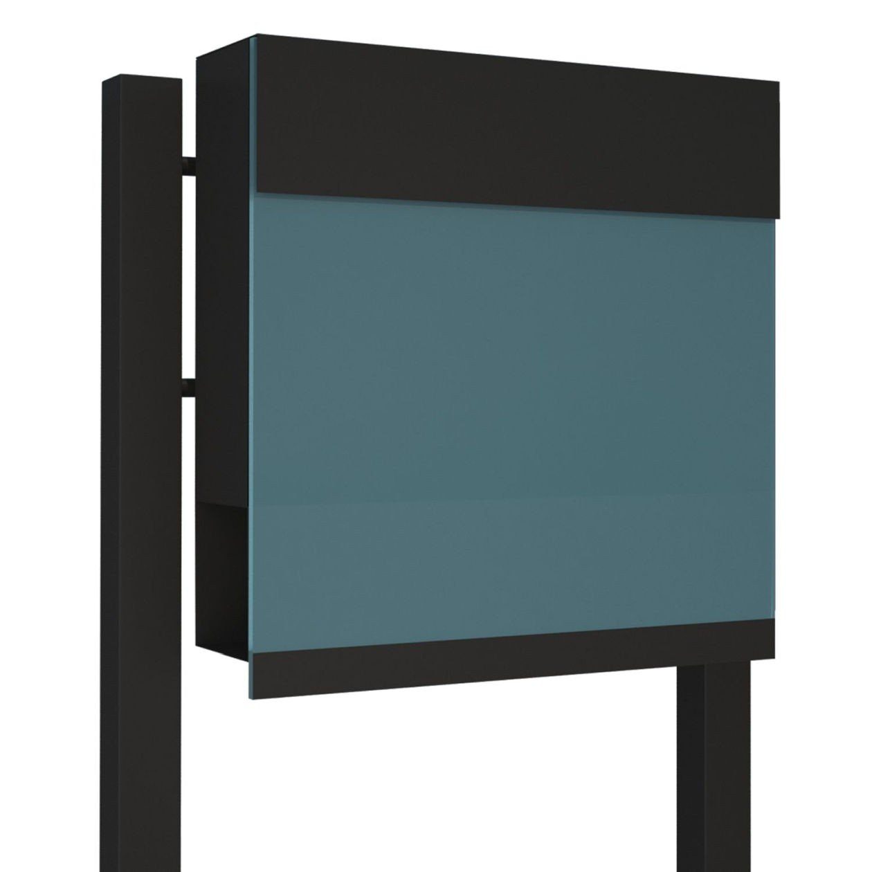 Thumbnail - Bravios Briefkasten Standbriefkasten Manhattan Special Blue Schwarz