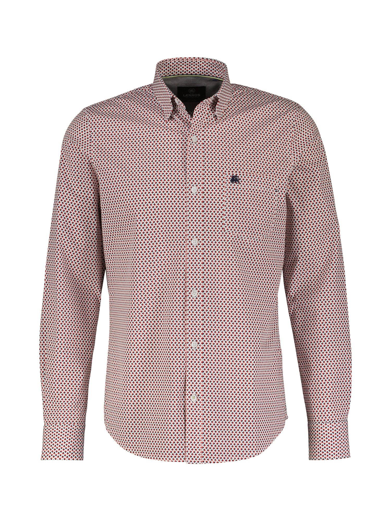 LERROS Langarmhemd LERROS Langarmhemd, modisch-minimal bedruckt