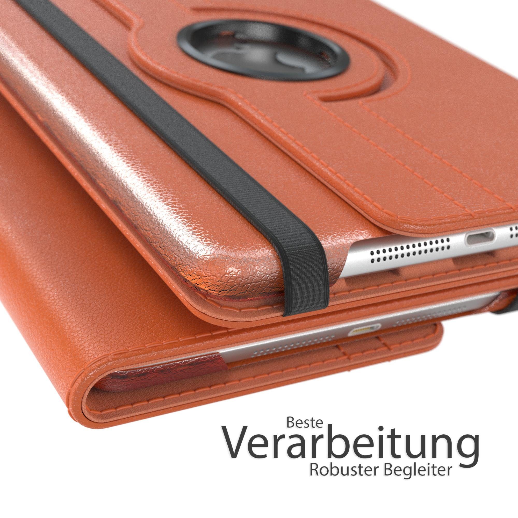 EAZY CASE Tablet-Hülle Rotationcase für Apple iPad Mini 1. / 2. / 3. Gen. 7,9 Zoll, Tabletschutz robust magnetisch verstellbar Klappetui mit Deckel Orange