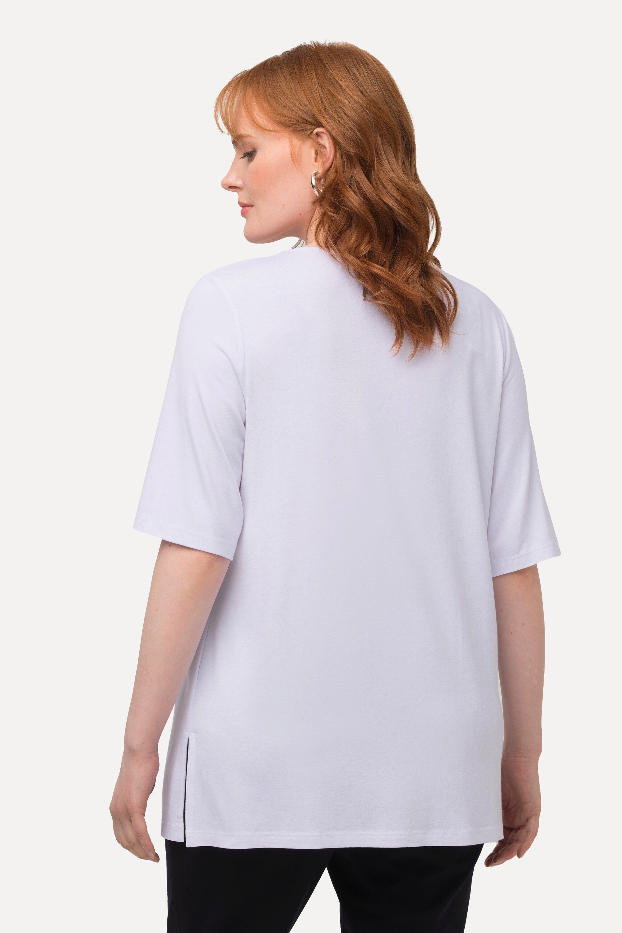 Ulla Popken T-Shirt Shirt 1/2 Arm Doublelayer