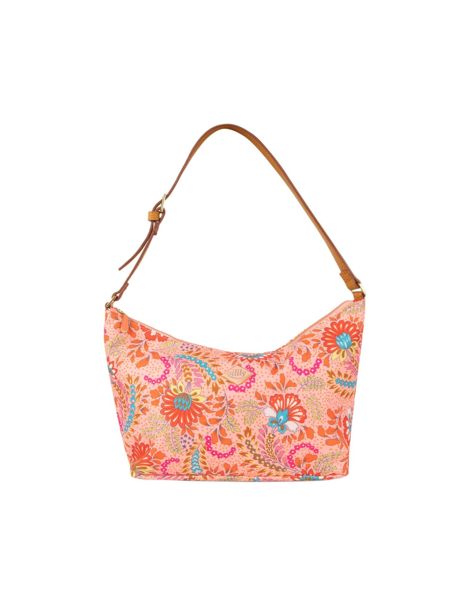 Oilily Heaven Hobo Bag Eclipse – Borsa A Tracolla Moda In Poliestere Riciclato, 26x16x7 Cm, Blu Scuro/Arancione - 2