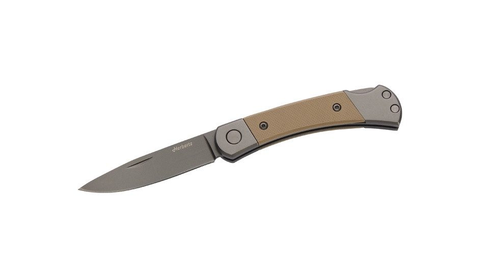 Herbertz Taschenmesser Herbertz, Taschenmesser, Titanbeschichtung Grau, D2, Small, Sand, (1 St), Titanbeschichtung