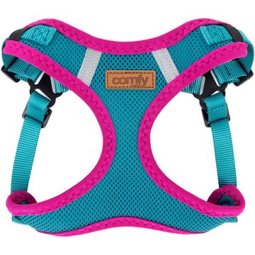 Comfy Hunde-Geschirr Verstellbares Hunde Brustgeschirr Leo Türkis - Pink, sicheren Verschlusssystem