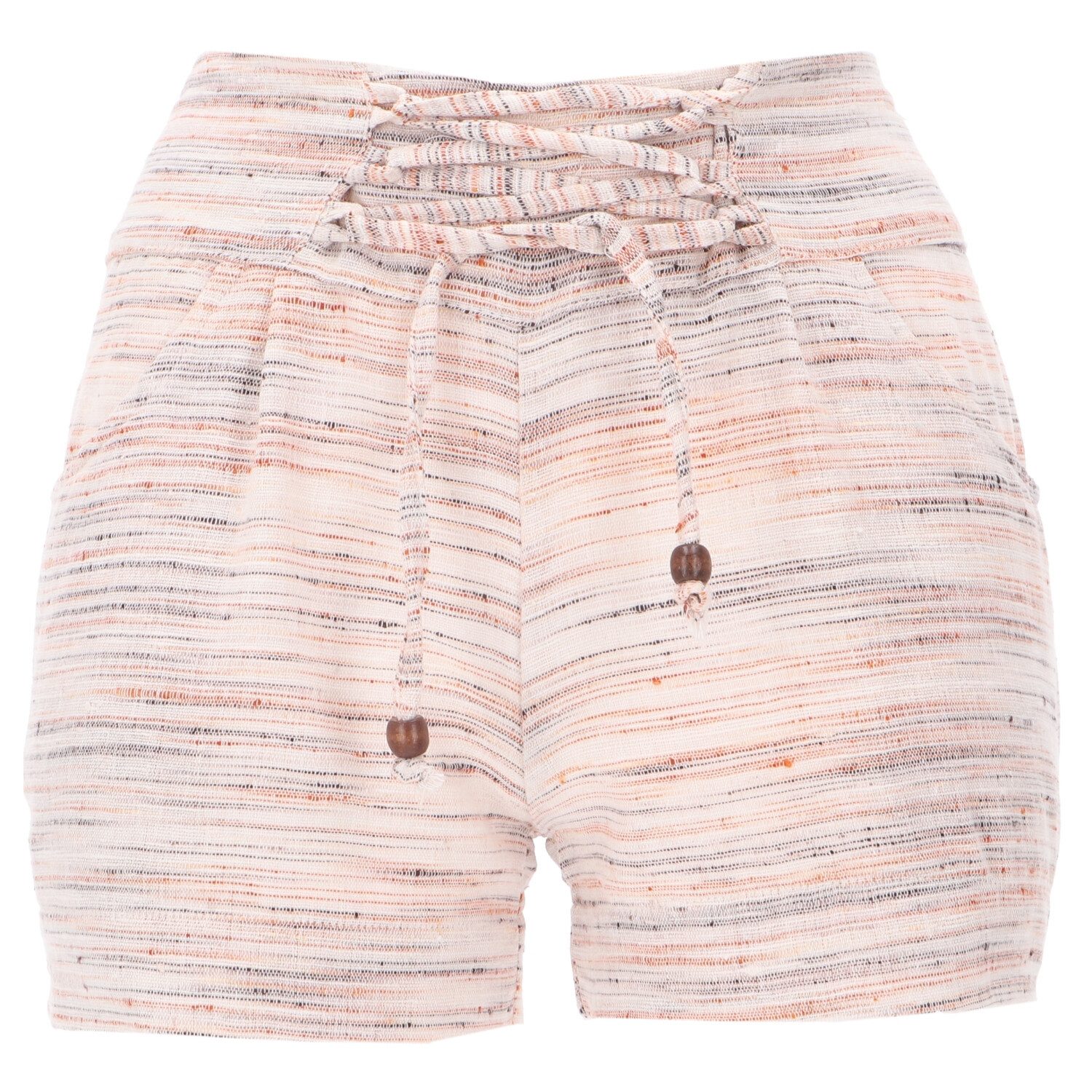 Guru-Shop Hose & Shorts Hippie Shorts, Khadi Goa Hot Pants - beige alternative Bekleidung