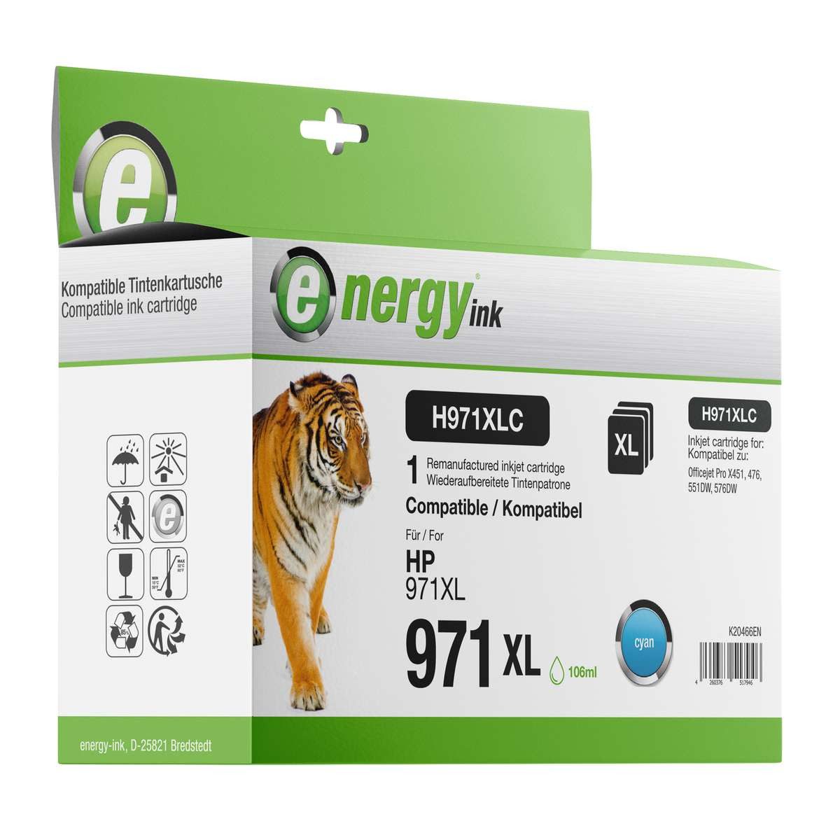 Energy-ink 4er Multipack kompatibel HP 970XL und HP 971XL Tintenpatrone (kompatibel, mehrfarbig)