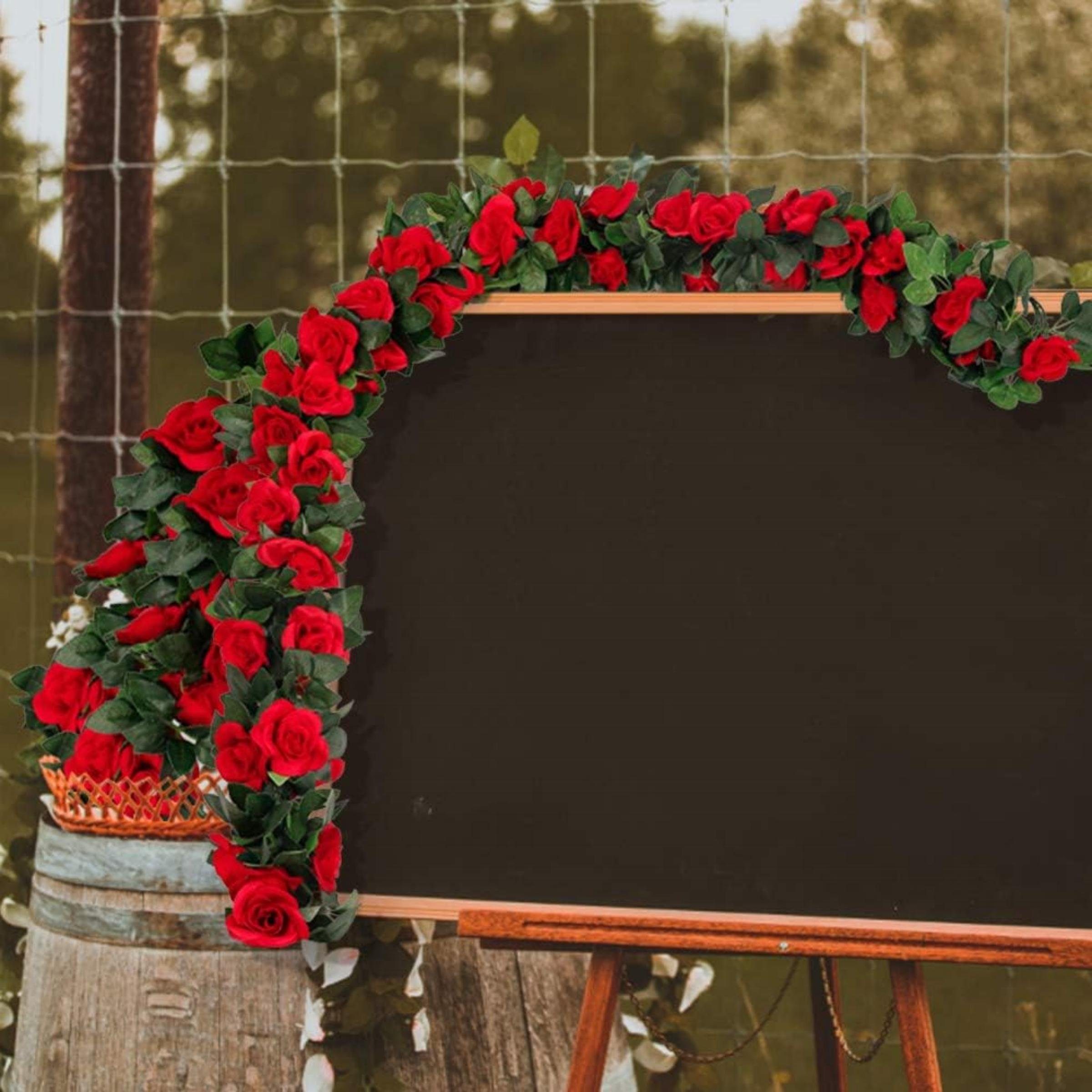 Kunstblumenstrauß osengirlanden künstliche Rosenranken,mit grünen Pflanzen, Coonoor – Bild 5 von 5