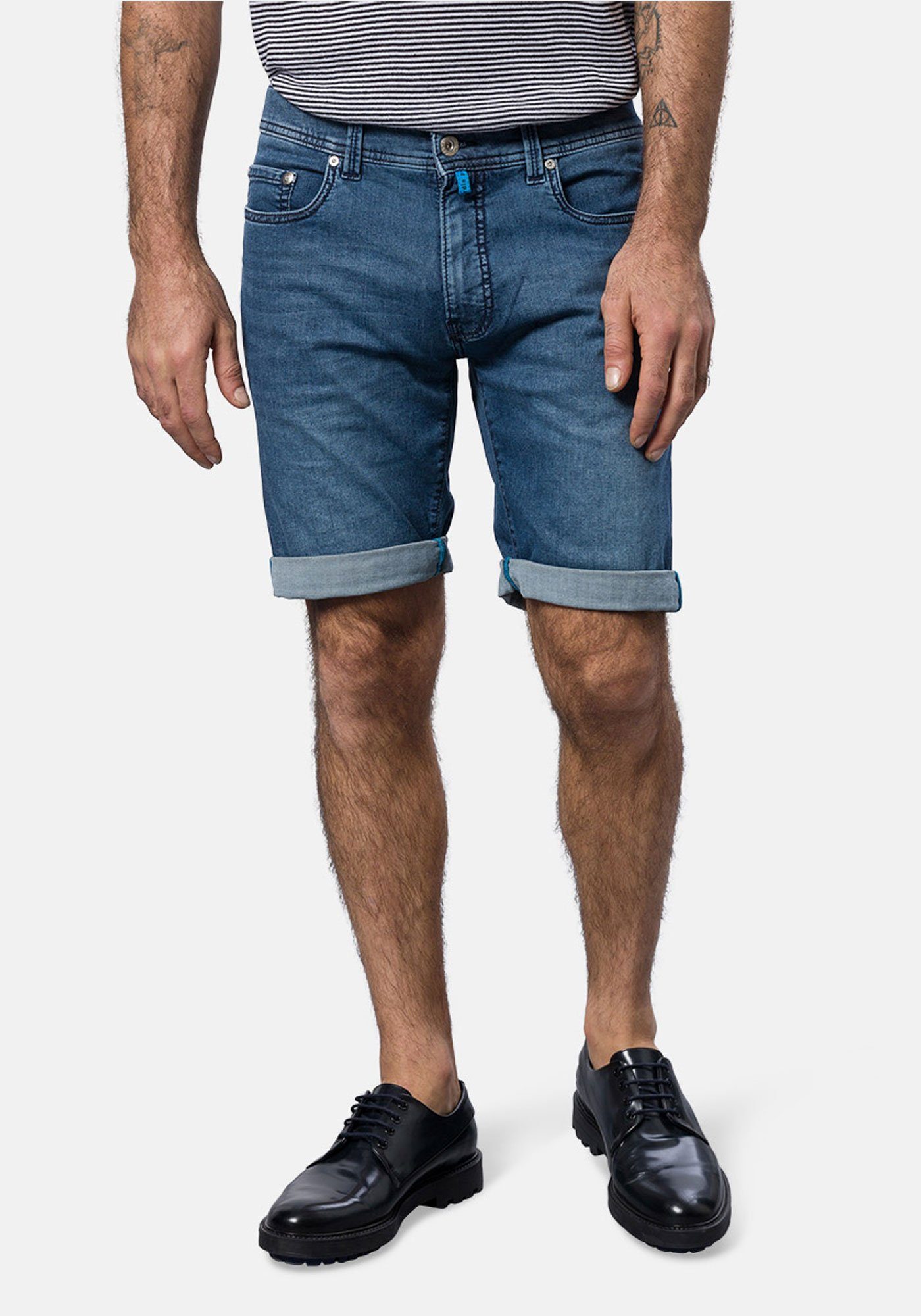 Pierre Cardin Jeansbermudas Lyon 5-Pocket Futureflex Denim Jeans Shorts Authentic Blue Used