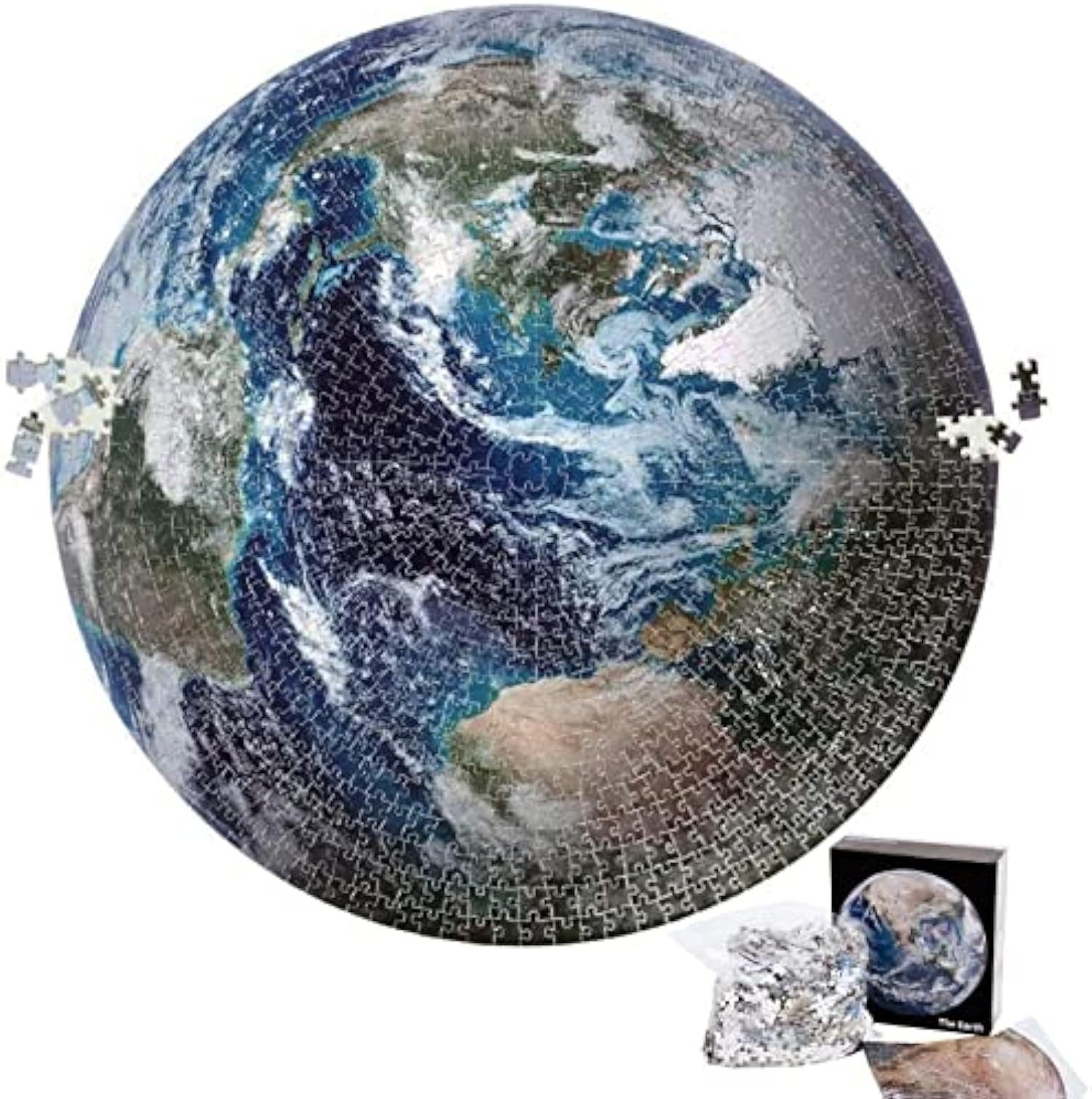 Cbei Puzzle Erdpuzzle mit einem Poster Die Erde mit Daten und Querschnitt, 1000 Puzzleteile, 26,6 Zoll anspruchsvolles Puzzle für Kinder und Erwachsene