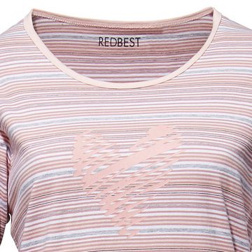 REDBEST Nachthemd Damen-Nachthemd Single-Jersey Streifen