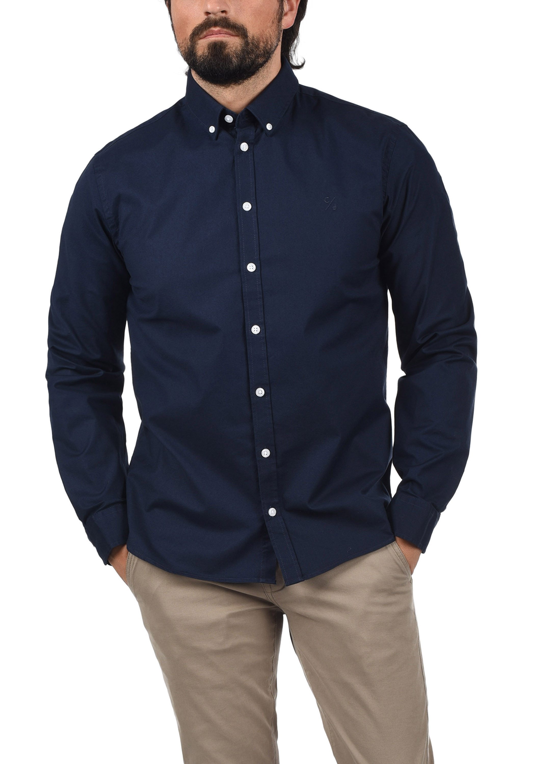 Casual Friday Langarmhemd CFArthur Hemd mit Knopfleiste