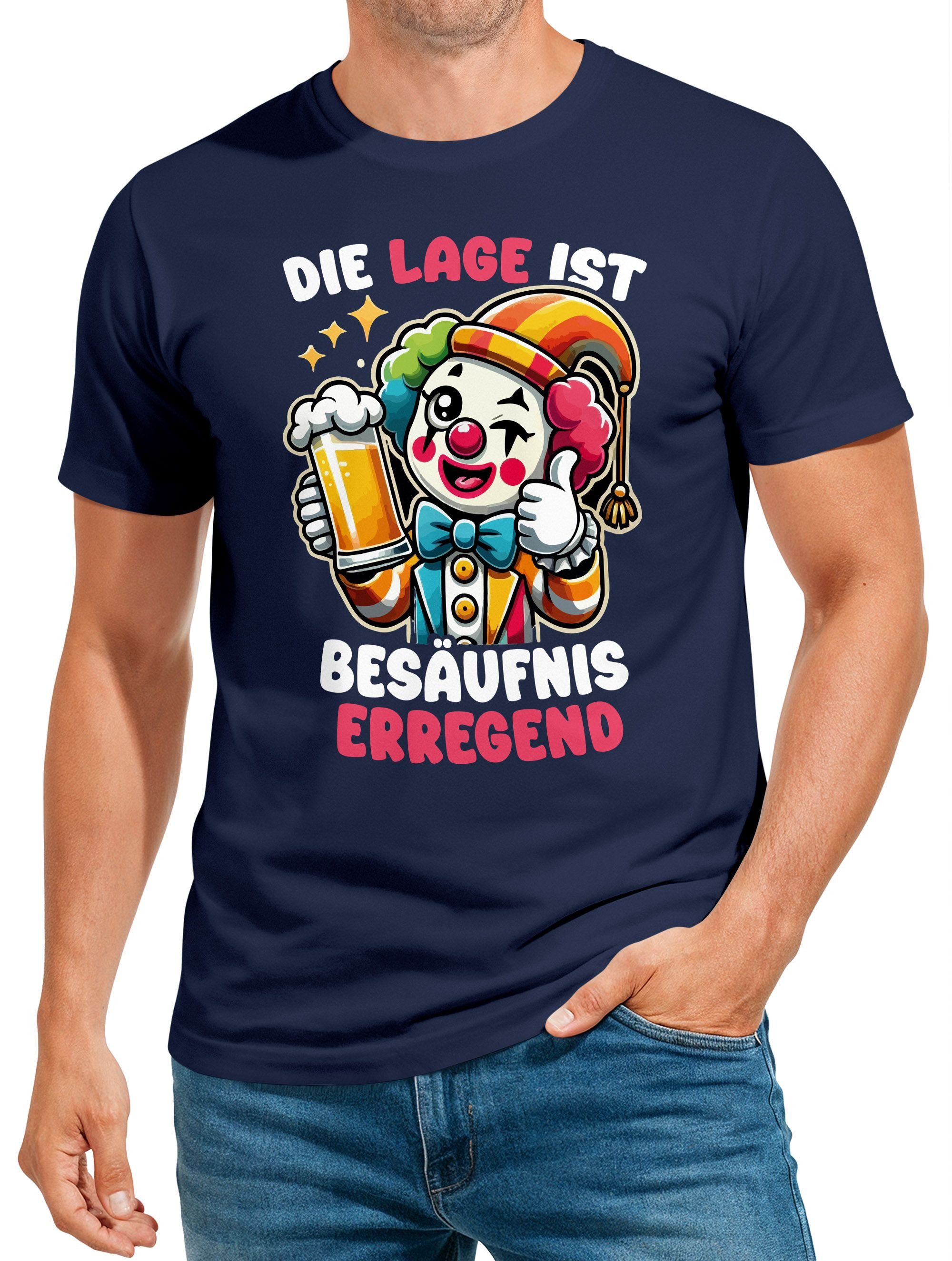 MoonWorks Print-Shirt Herren T-Shirt Party Feiern Trinken Last Minute Fasch günstig online kaufen