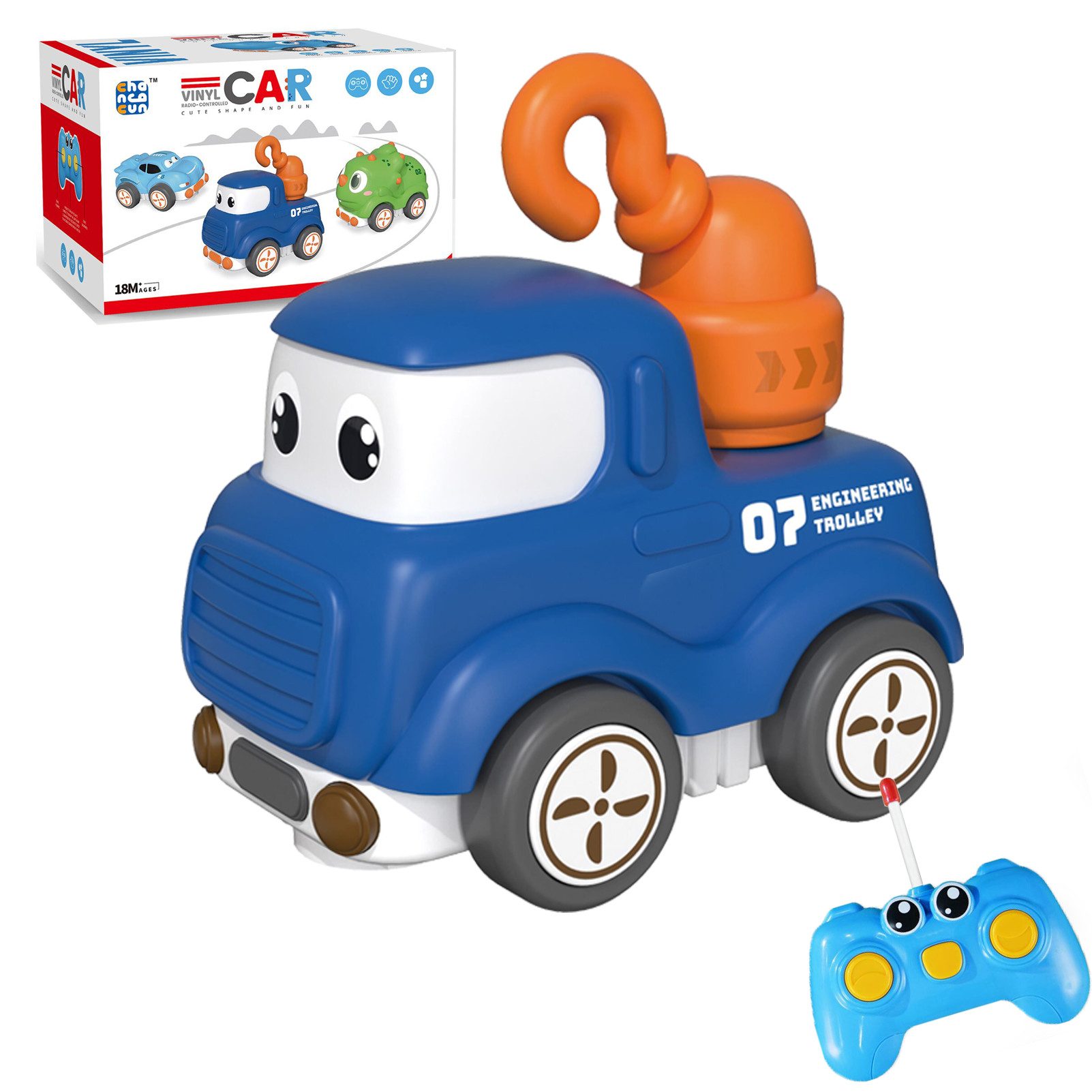 Esun RC-Auto Ferngesteuertes Auto-Spielzeug für Kinder 2 3 4 Jahre alt, Rennautos (SET, 2.4GHz Ferngesteuerter), Spielzeug für 2+, RC Auto-Spielzeug mit Musik