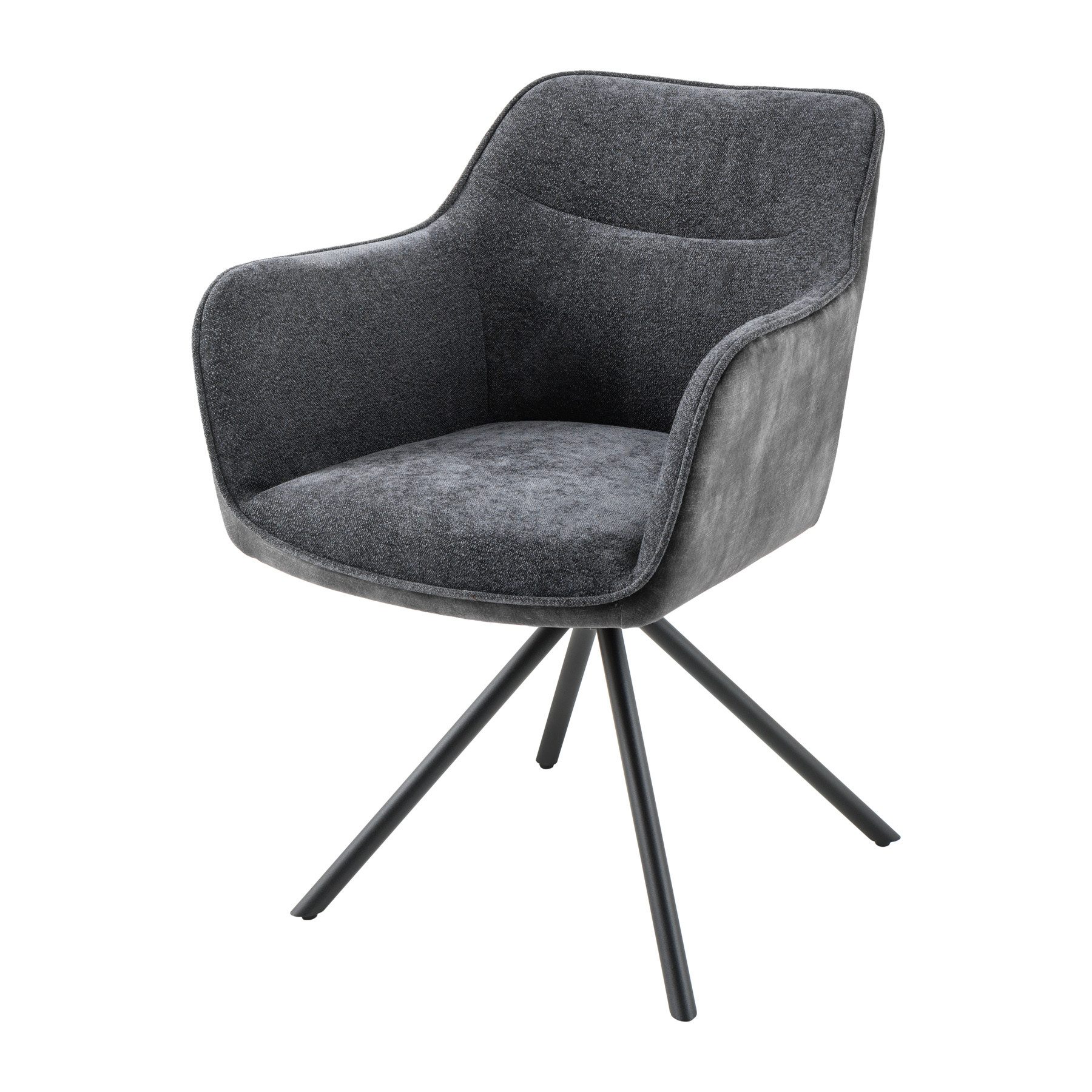 riess-ambiente Polsterstuhl VERONA dunkelgrau / schwarz (Einzelartikel, 1 S günstig online kaufen