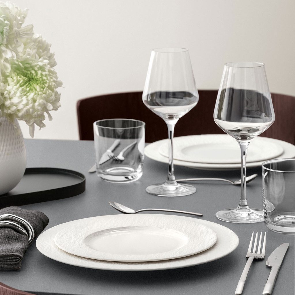 Villeroy & Boch Frühstücksteller Manufacture Frühstücksteller, (1 St), Premium Porcelain, mikrow.- & spülm.sicher, Made in Germany