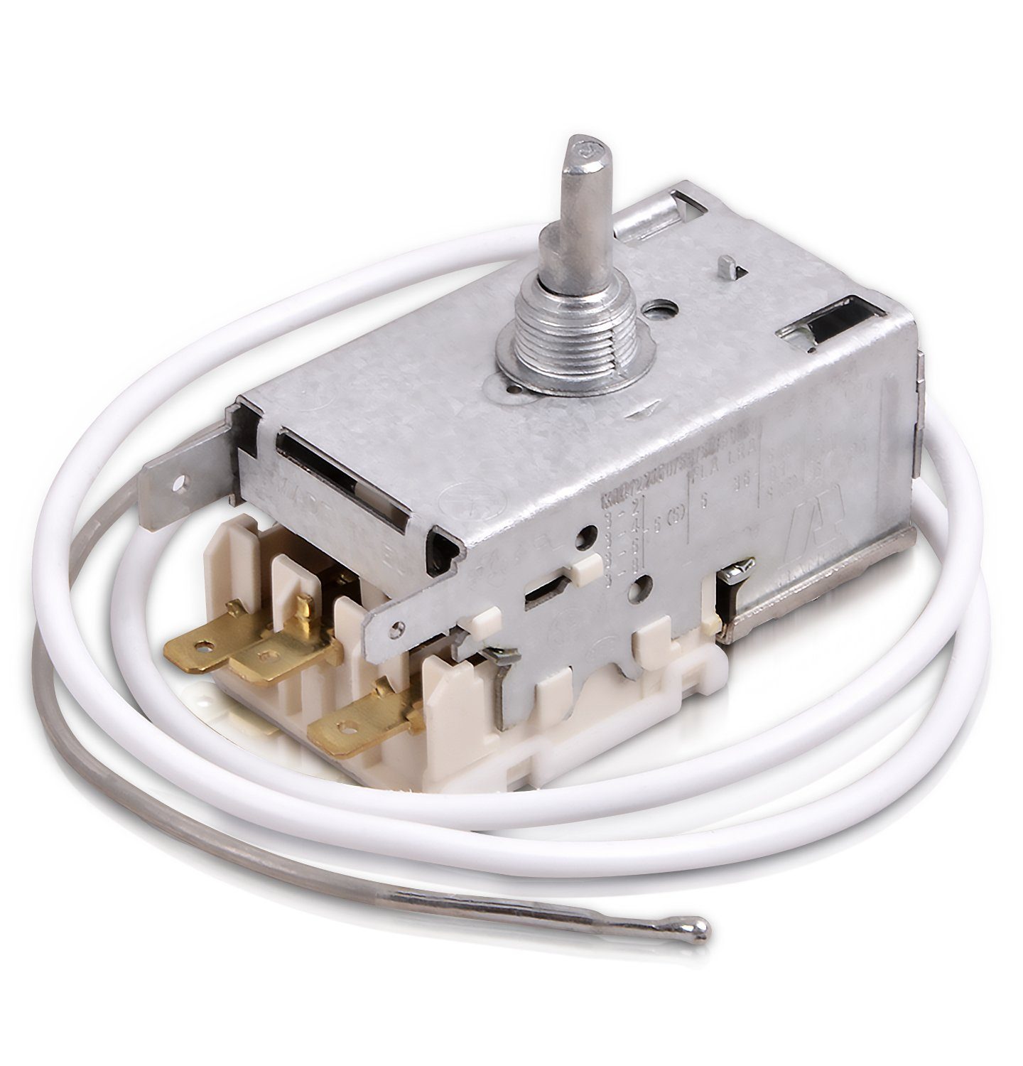 VIOKS Thermodetektor Kühlthermostat Ersatz für Liebherr 6151097 für Kühlschrank, 3 x 4,8 mm AMP