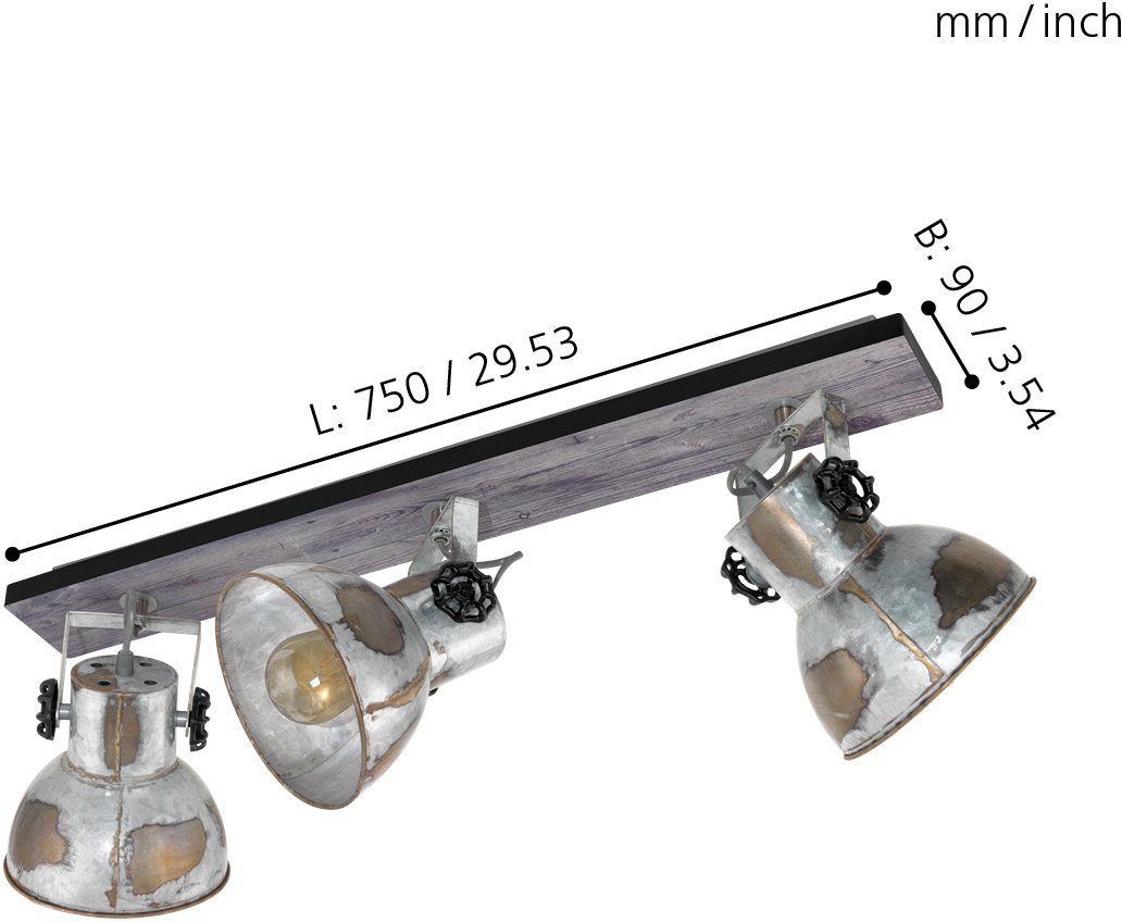 Deckenlampe EGLO ohne Deckenspot BARNSTAPLE, Leuchtmittel,