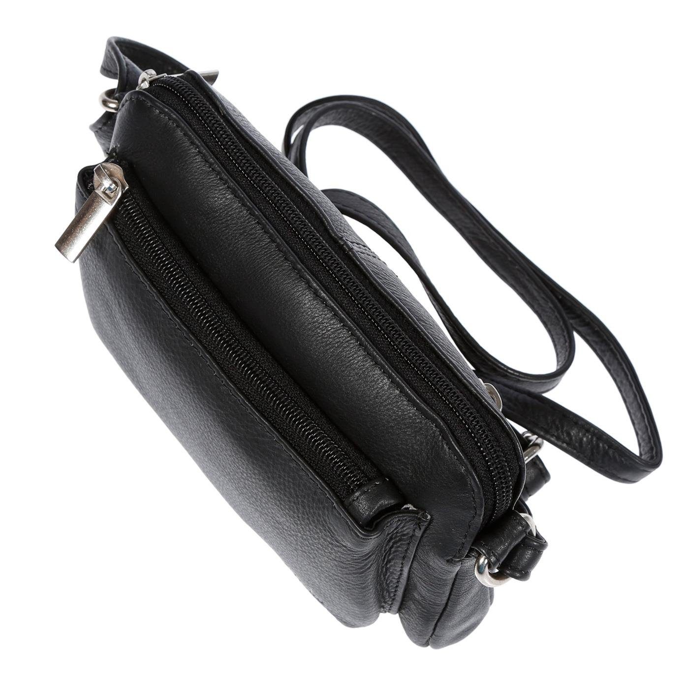 Christian Wippermann Henkeltasche Kleine echt Leder Damen Umhängetasche Schultertasche Tasche Handtasche
