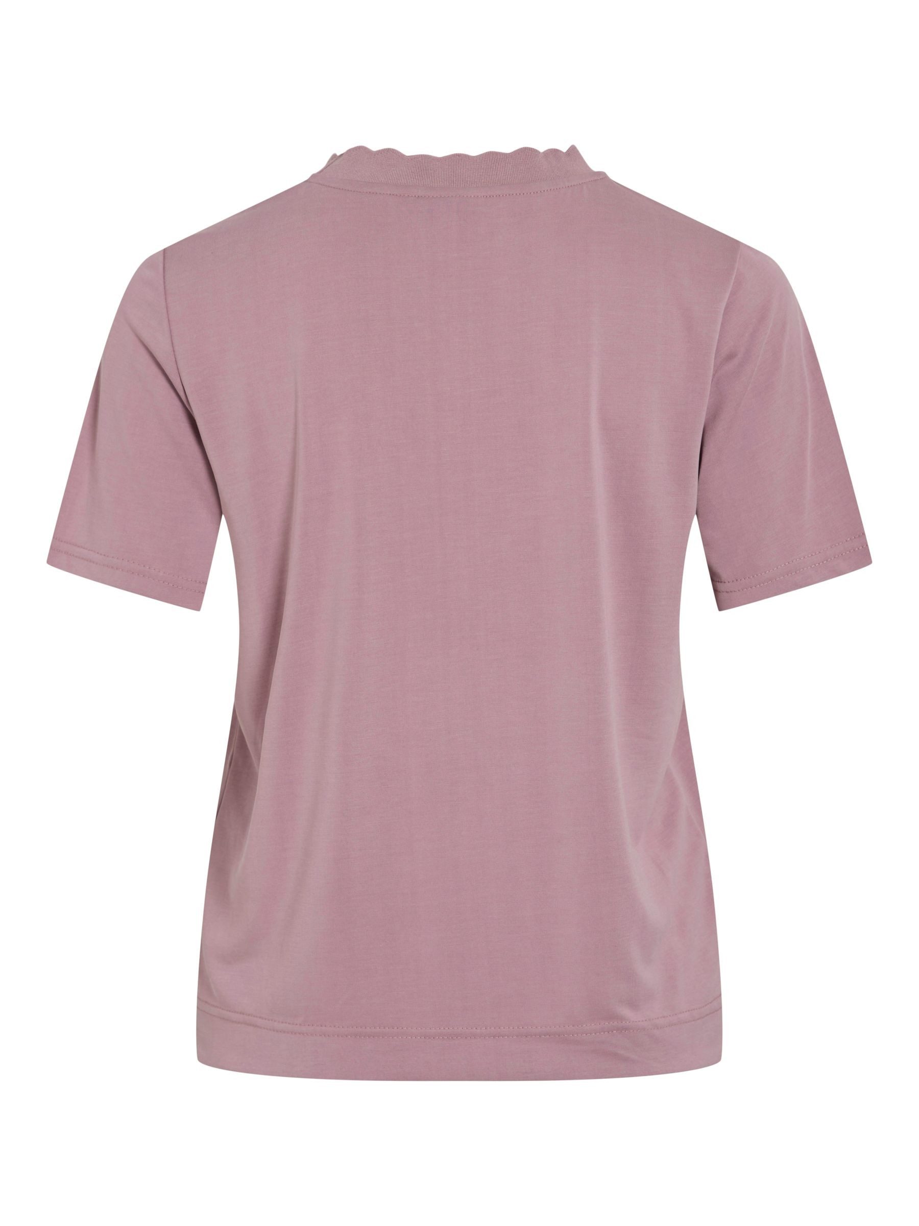 Vila T-Shirt Klassisches Kurzarm-Design mit Rundhalsausschnitt für TENCEL™ Modal nachhaltig Normal Fit Rundhals Kurzarm