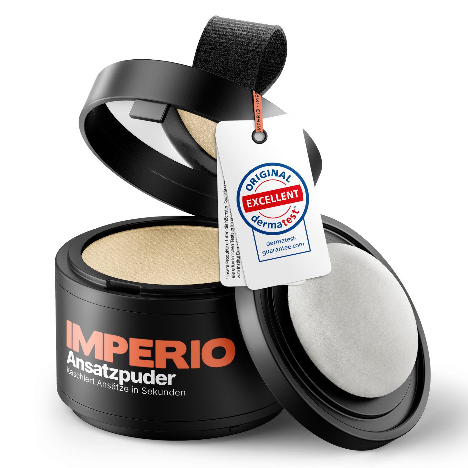 IMPERIO Haaransatz-Farbpuder Ansatzpuder - Haar Concealer zur Haarverdichtung (Frauen & Männer) 4g