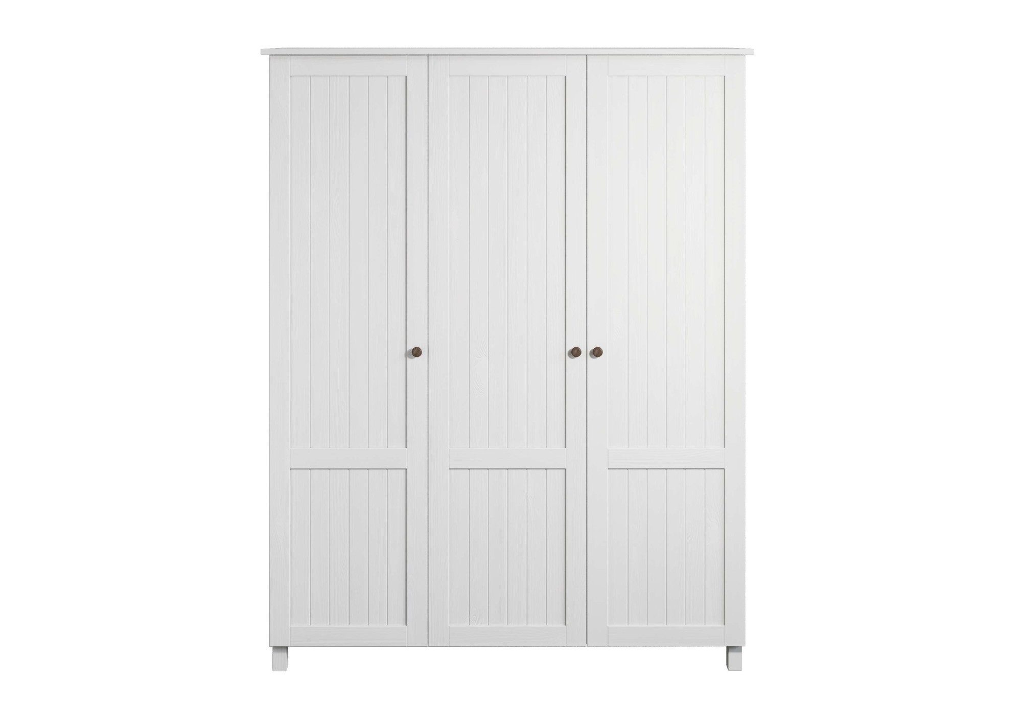 OTTO home Kleiderschrank Juventus, Drehtürenschrank, Schrank mit 3 Türen, 143 cm breit, aus massiver Kiefer, FSC®-zertifiziert