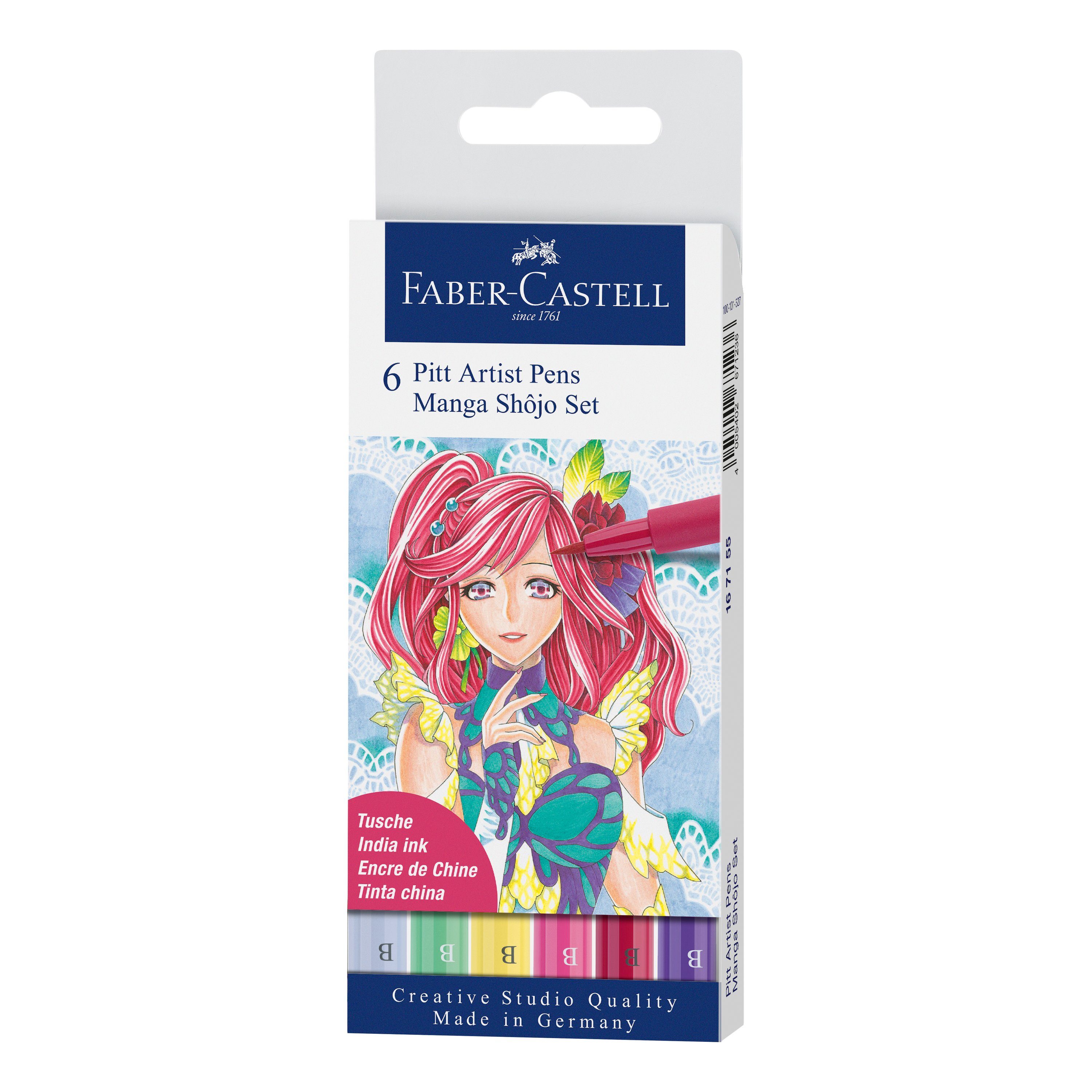 Faber-Castell Kalligraphie-Stift Pitt Artist Pen Manga, Shôjo Set