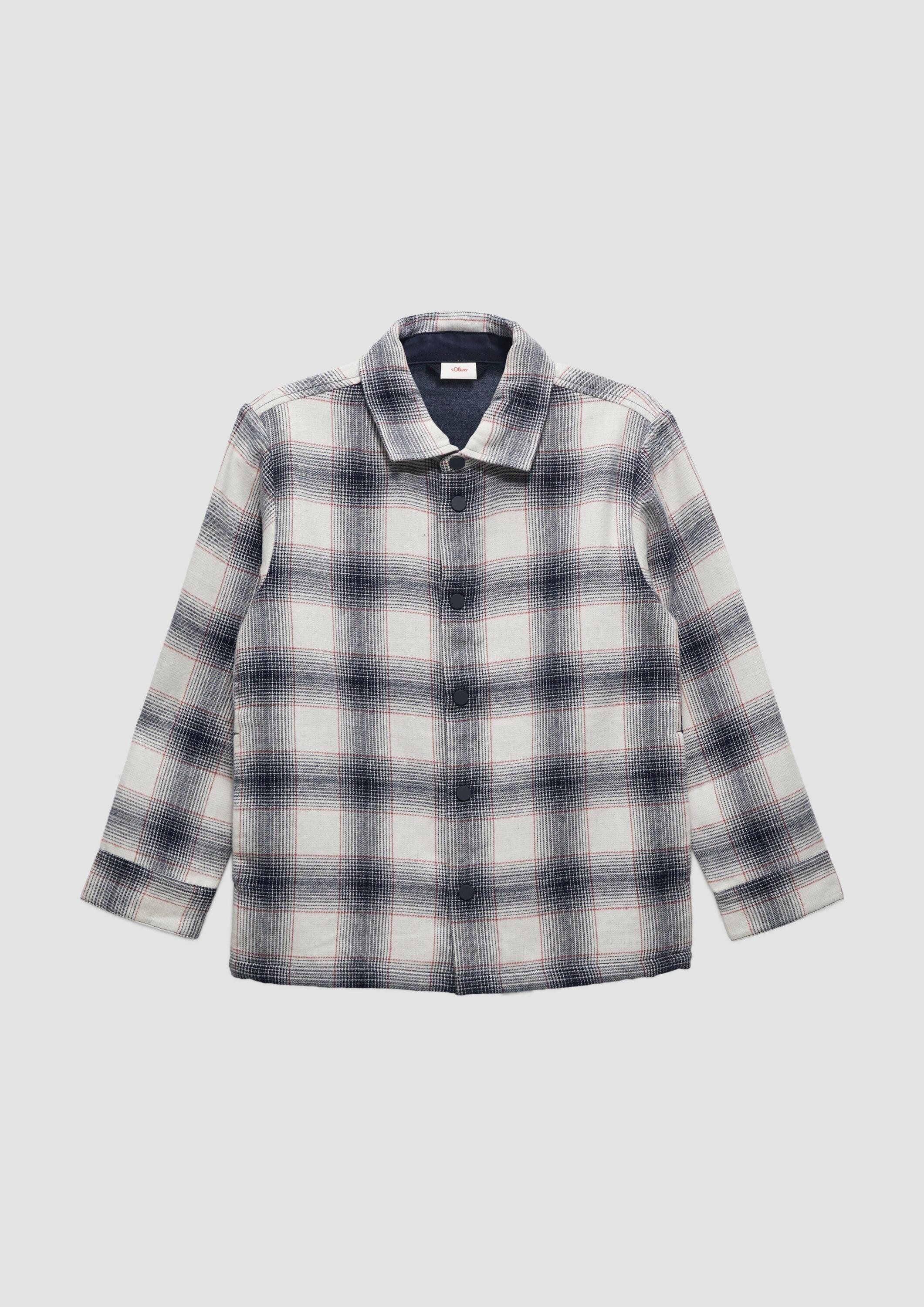 s.Oliver Hemdjacke Indoor-Jacke Overshirt mit Karomuster und Eingrifftaschen