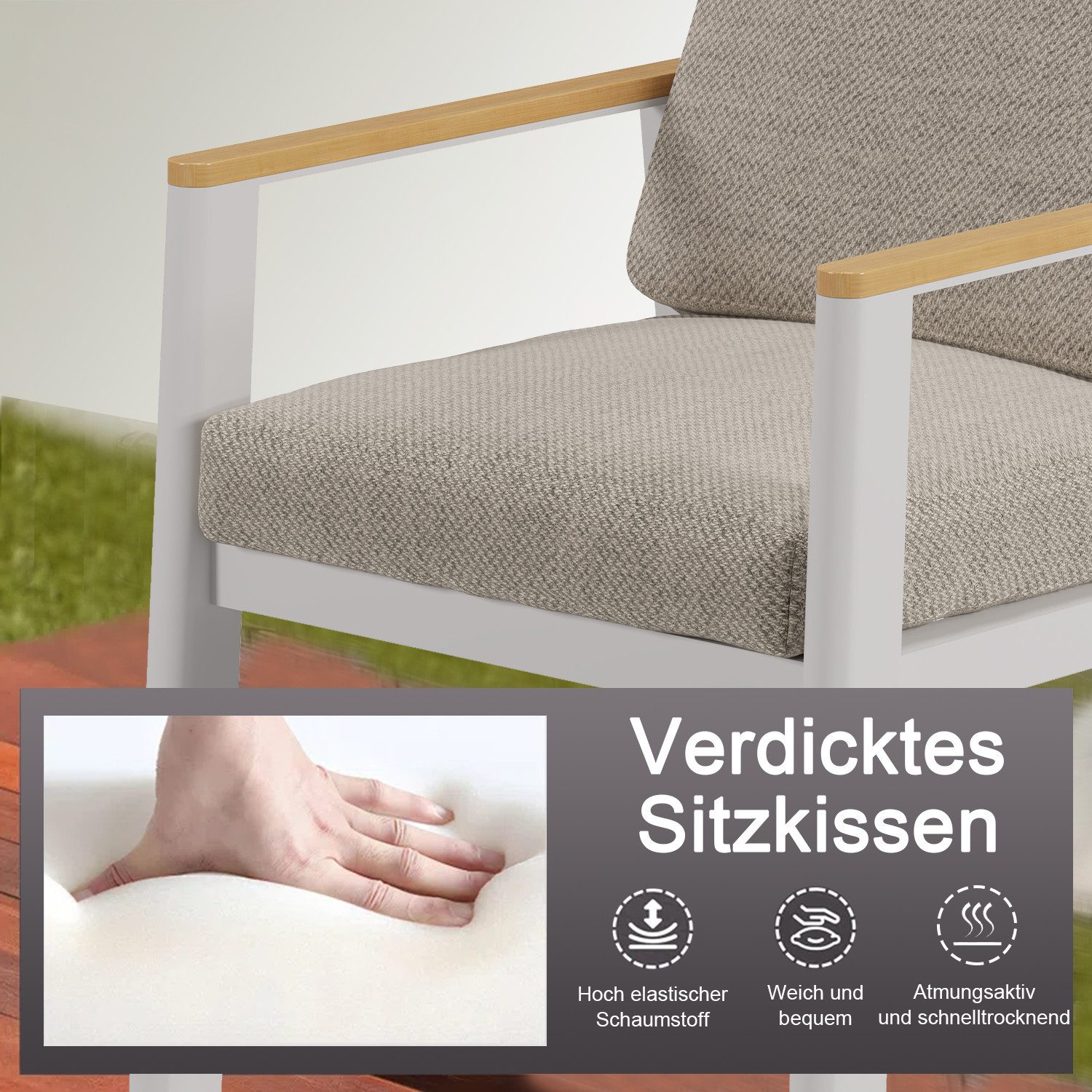 MeXo Gartenstuhl RICHLY Gartenmöbel Esstischstuhl mit günstig online kaufen