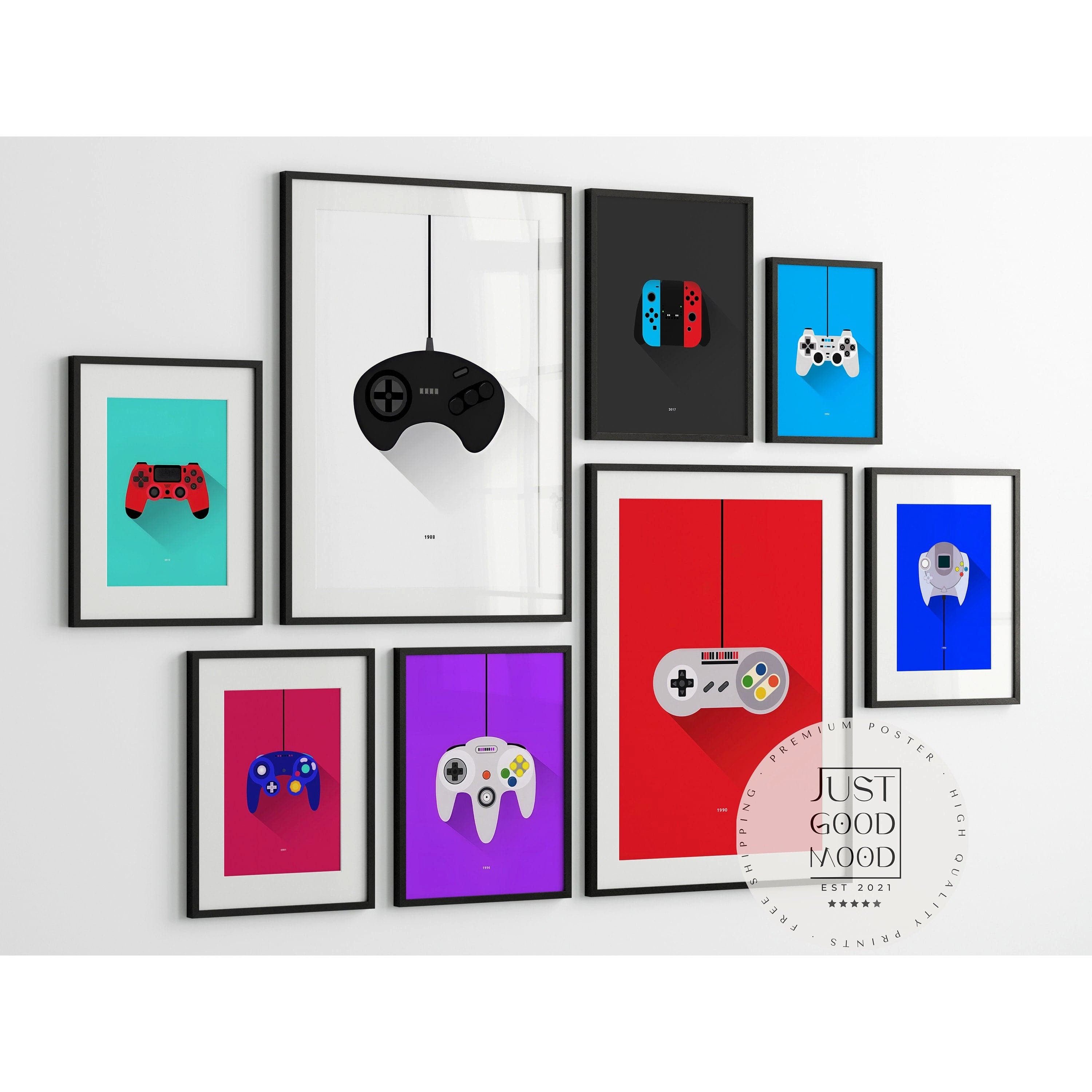 JUSTGOODMOOD Poster Gaming Gaming Wandkunst Gaming Raum Deko Gamer Geschenk Videospiel Wan, E (1 St)