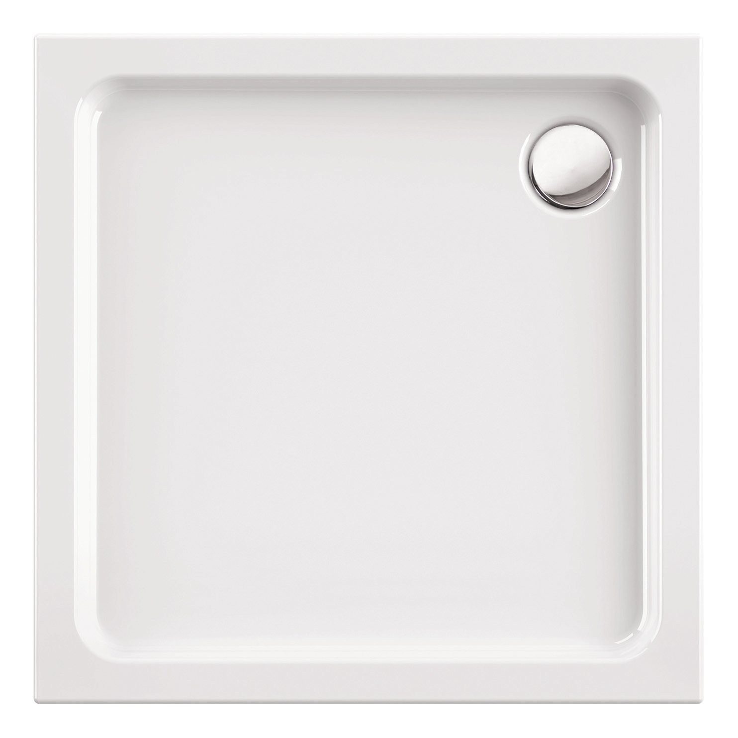 Calmwaters Duschwanne Modern Soft, quadratisch, Acryl, 1-St., Duschwanne, 80 x 80 x 6,5 cm, Weiß, 01SL2961