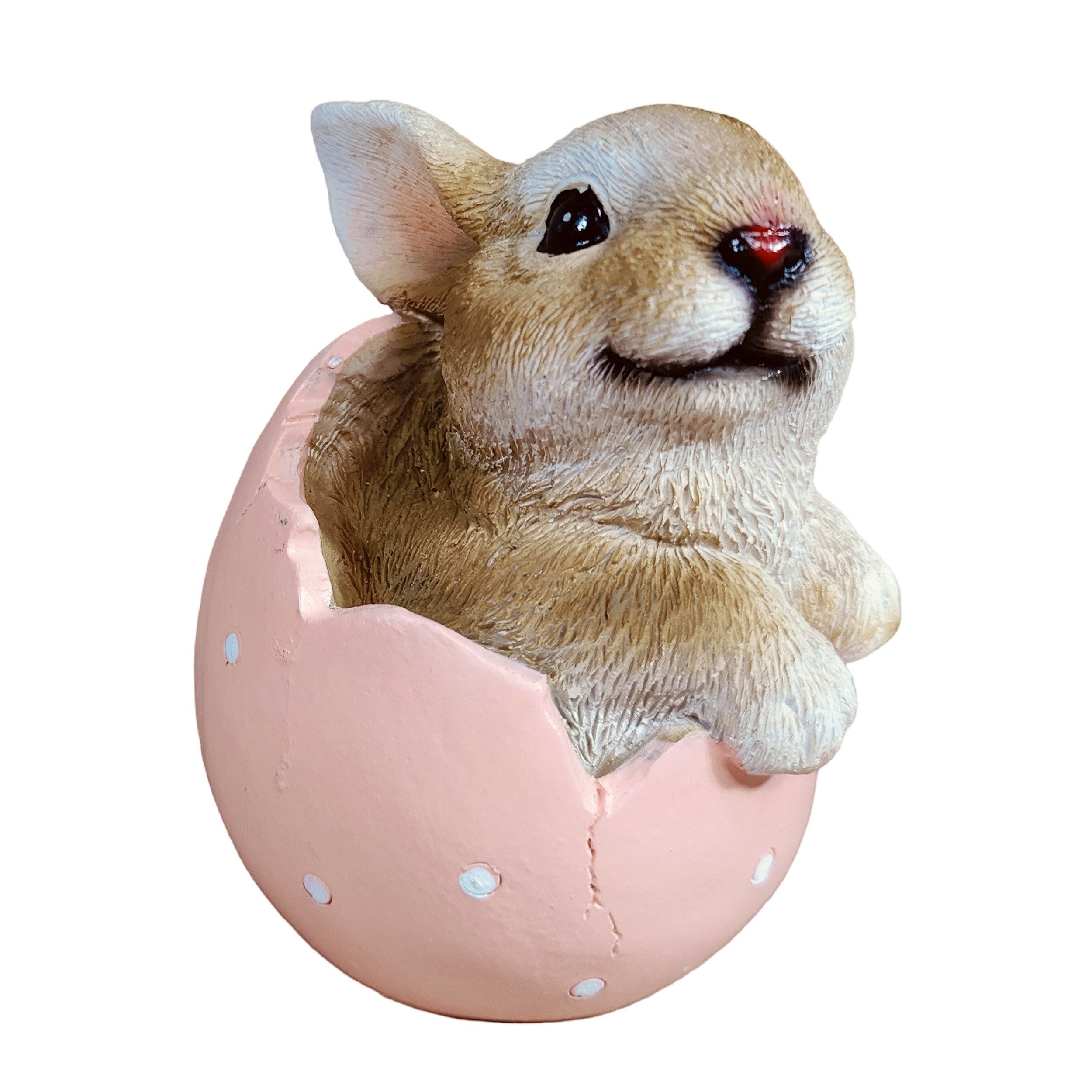 colourliving Osterhase Osterhasen-Figur im Ei – Dekohase für Frühling & Ostern (1 St), 2 Varianten zur Auswahl, mit Dach, ohne Dach