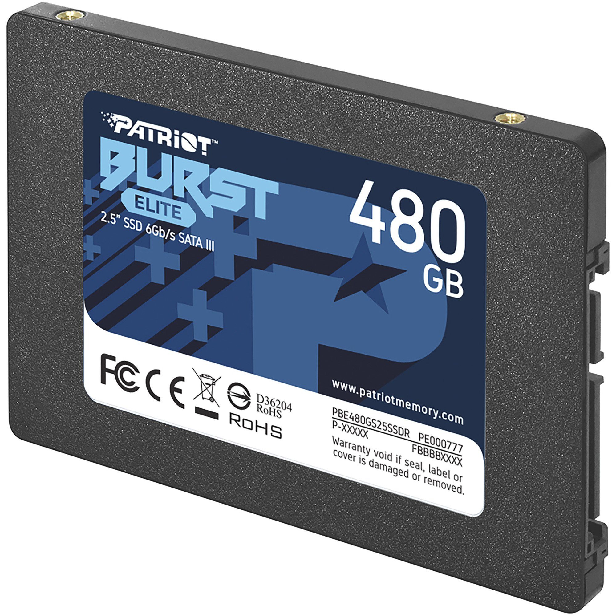 Patriot Patriot Burst Elite 480 GB, SSD, (SATA 6 Gb/s, SSD-Festplatte (480 GB) 2.5"