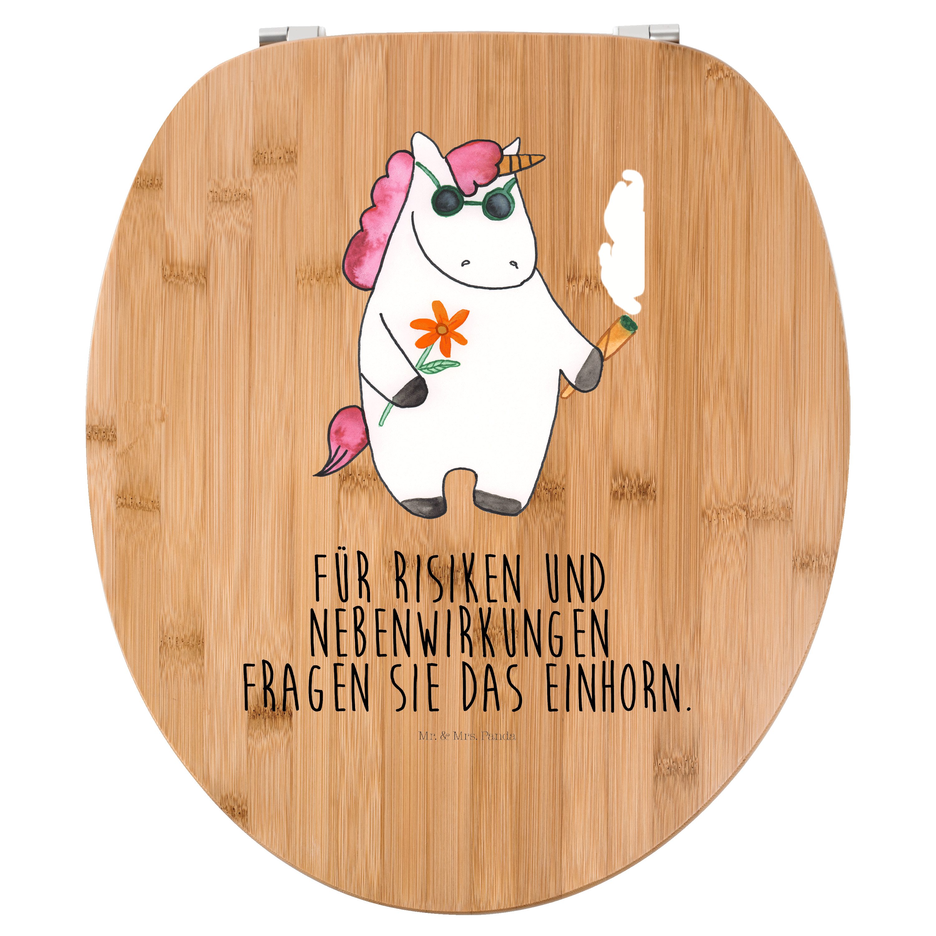 WC-Sitz Einhorn Woodstock - Transparent - Geschenk, Einhörner, Toilettendecke