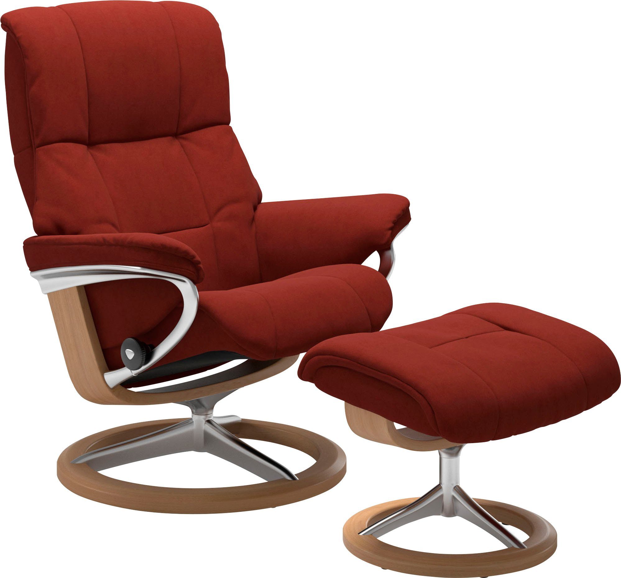Stressless® Relaxsessel Mayfair (Set, Relaxsessel mit Hocker), mit Hocker, mit Signature Base, Größe S, M & L, Gestell Eiche